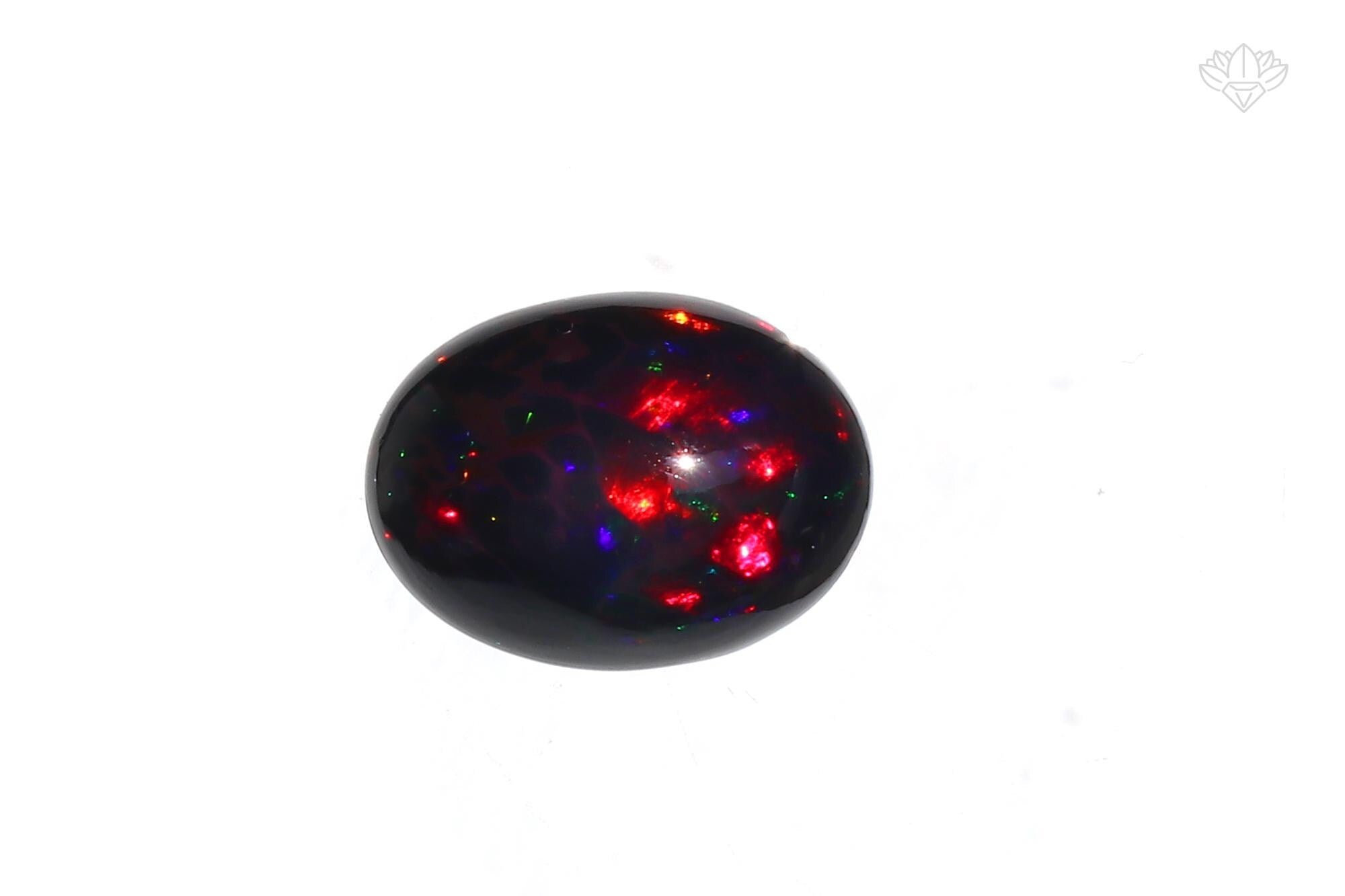 Ethiopian Black Opal Cabochon: 5.8ct Welo Gemstone for Jewelry Making