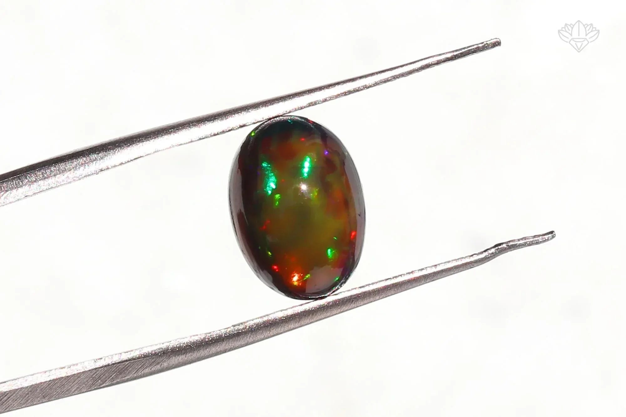 2.68 Crt Ethiopian Black Opal Stone: Oval Cabochon, Jewelry Making loose gemstones
