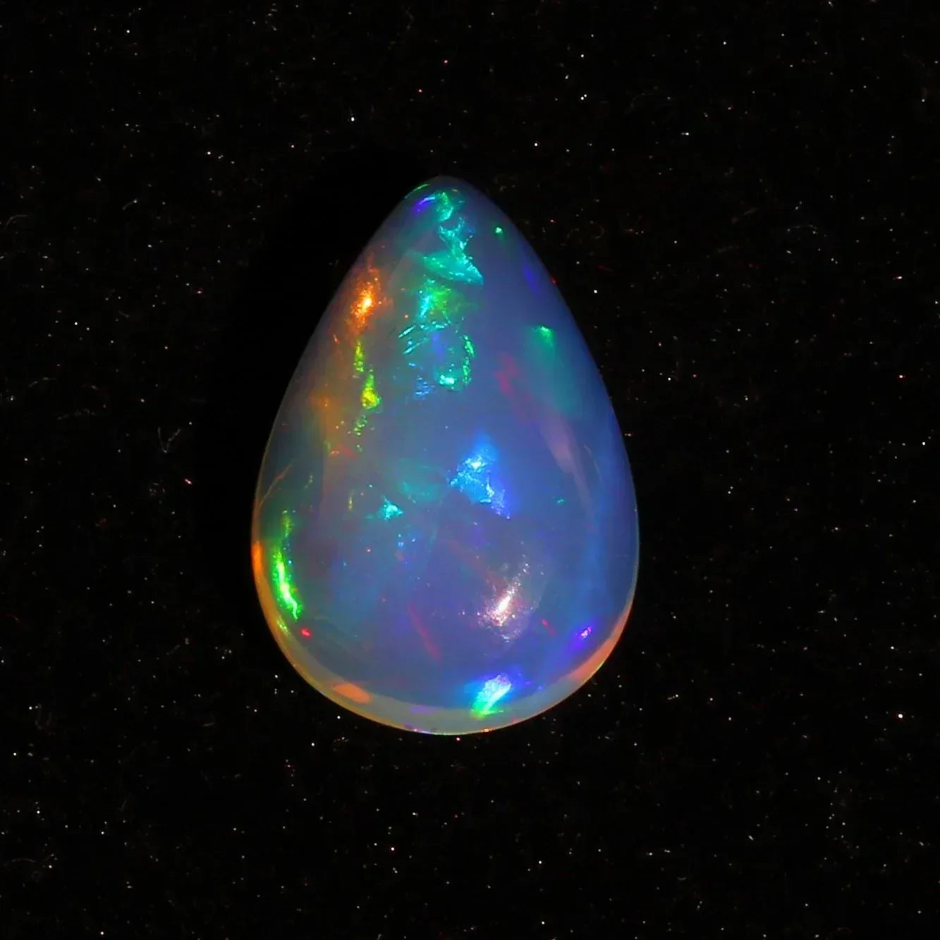 Ethiopian Welo Opal Pear Cabochon: Loose Gemstone, 12x18 mm loose gemstones