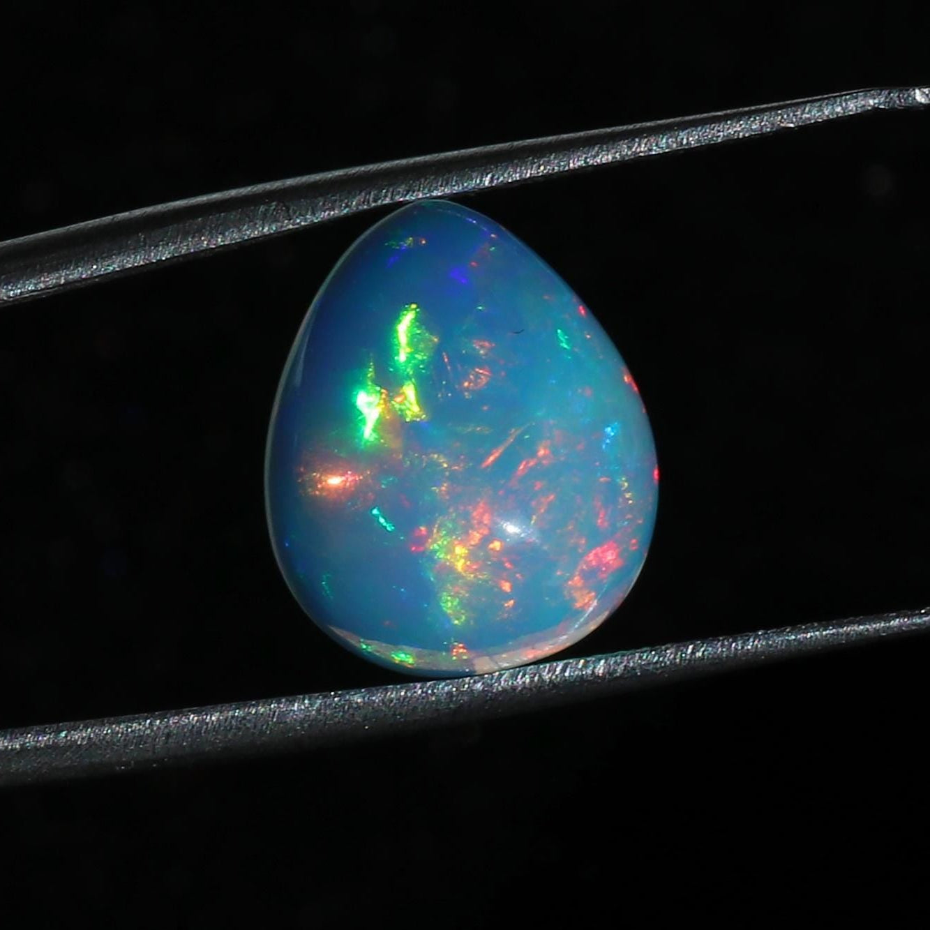 Ethiopian Welo Opal Cabochon: 5.76 ct Pear Shape Gemstone