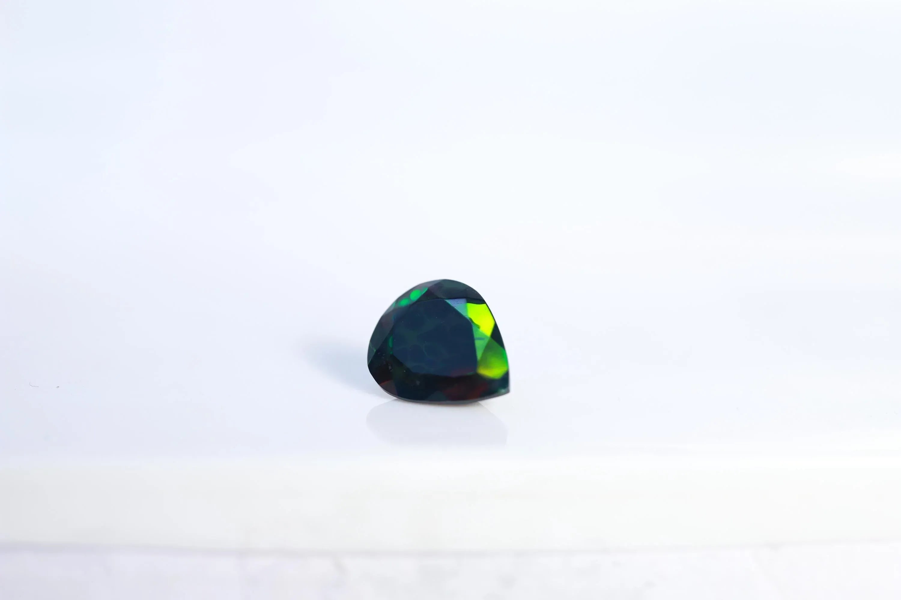Welo Ethiopian Black Opal Pear Cabochon: 9x11mm Loose Gemstone loose gemstones