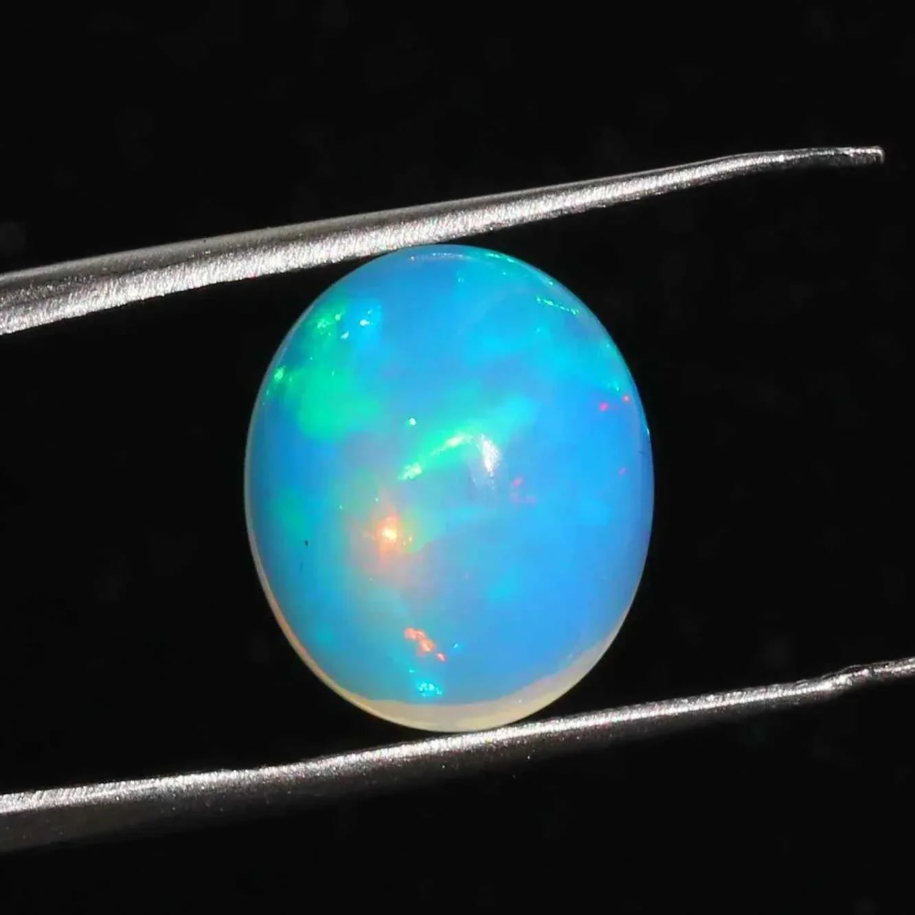 Welo Opal Cabochon: 4.65 ct Ethiopian Pear Shape Gemstone, 12x14mm loose gemstones