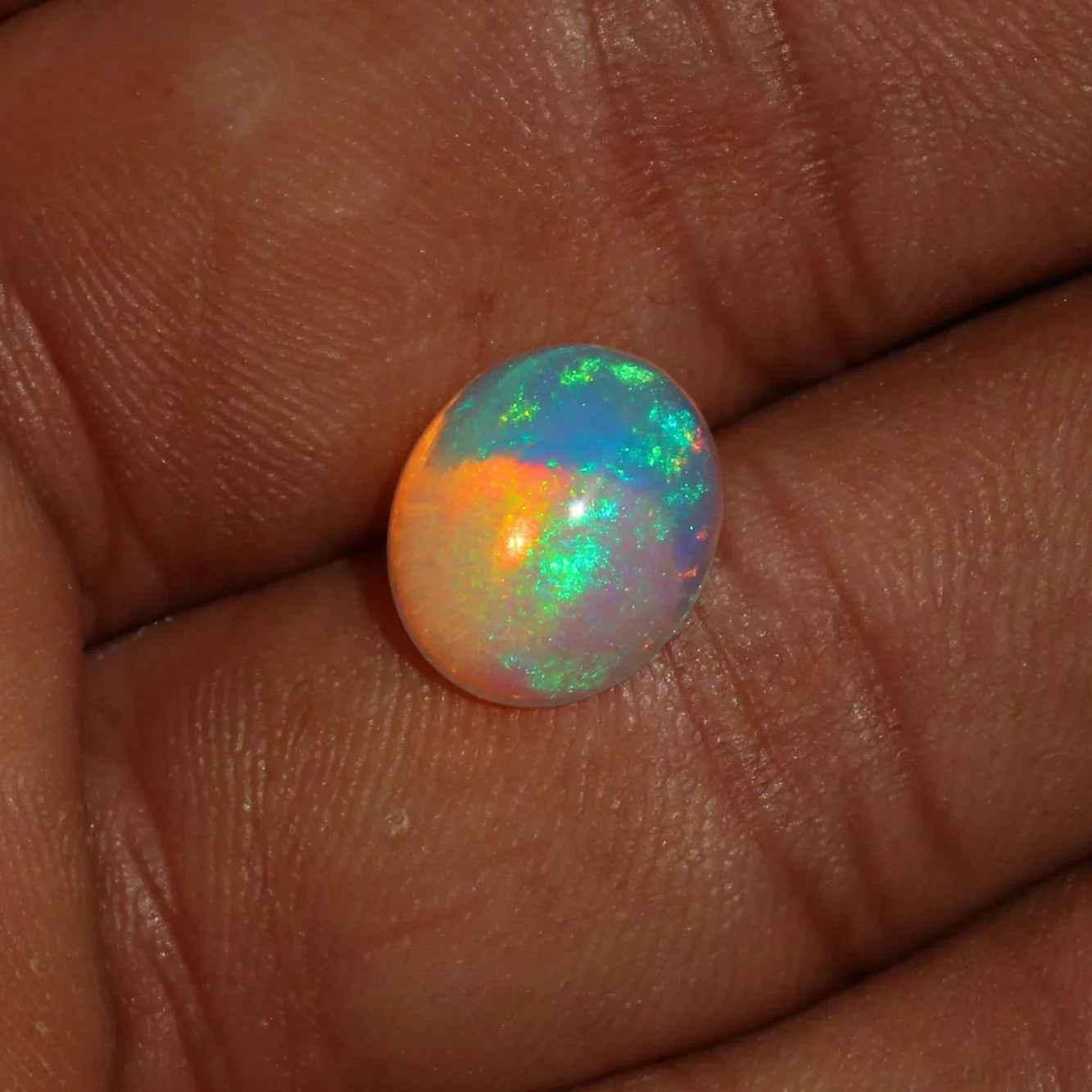 Ethiopian Welo Opal Cabochon: 12x10mm Oval Gemstone, October Birthstone loose gemstones