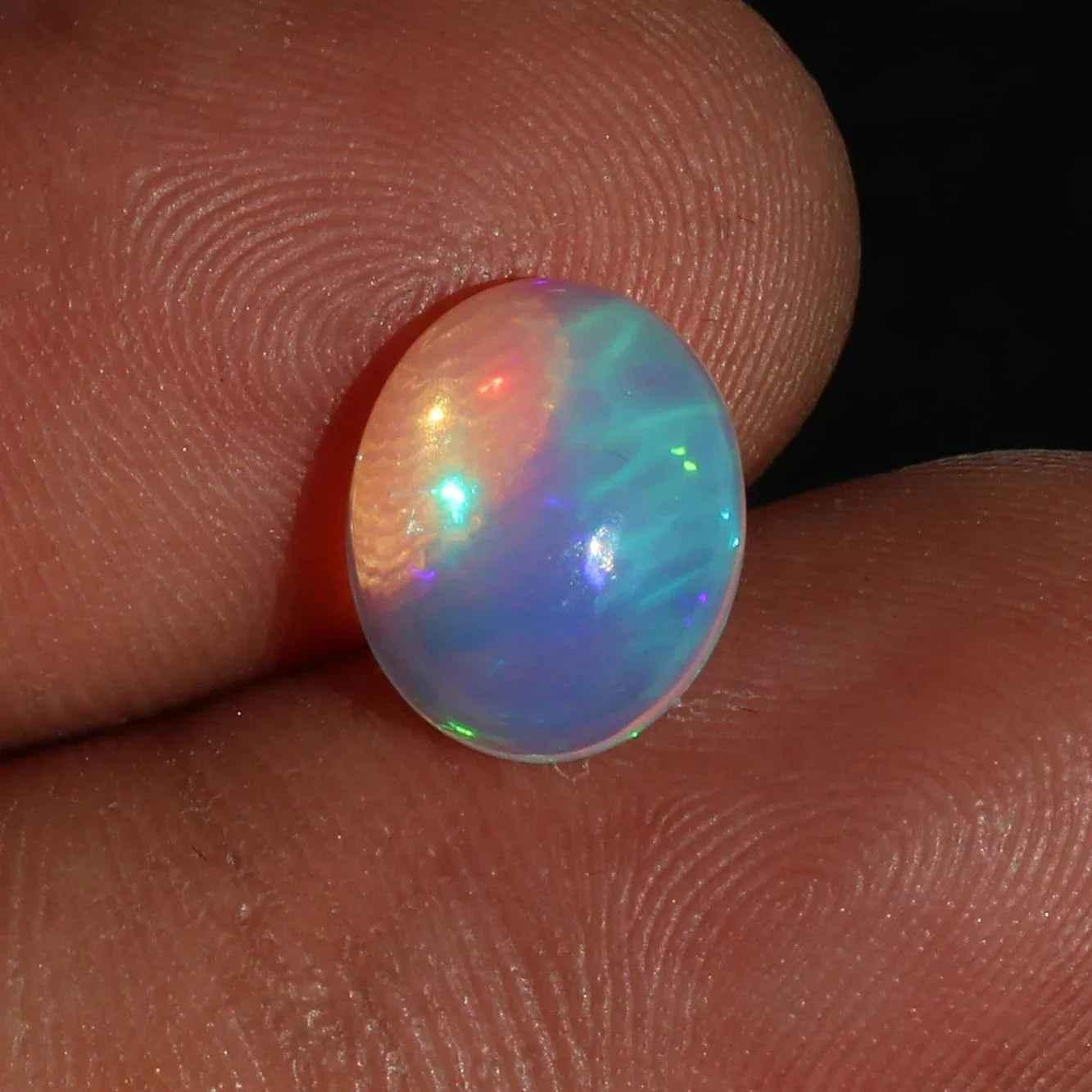 Welo Ethiopian Opal October Birthstone Gemstone Cabochon 2.2 ct for Jewelry loose gemstones