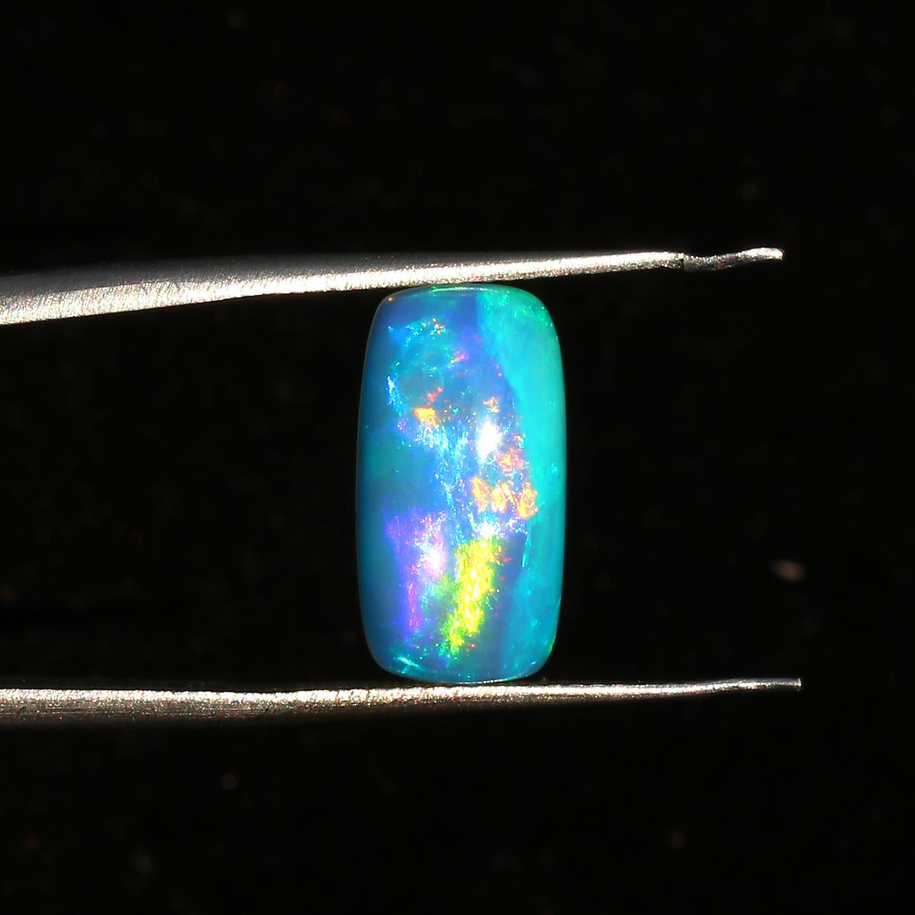Ethiopian Fire Opal Cabochon: Long Cushion Gemstone, October Birthstone