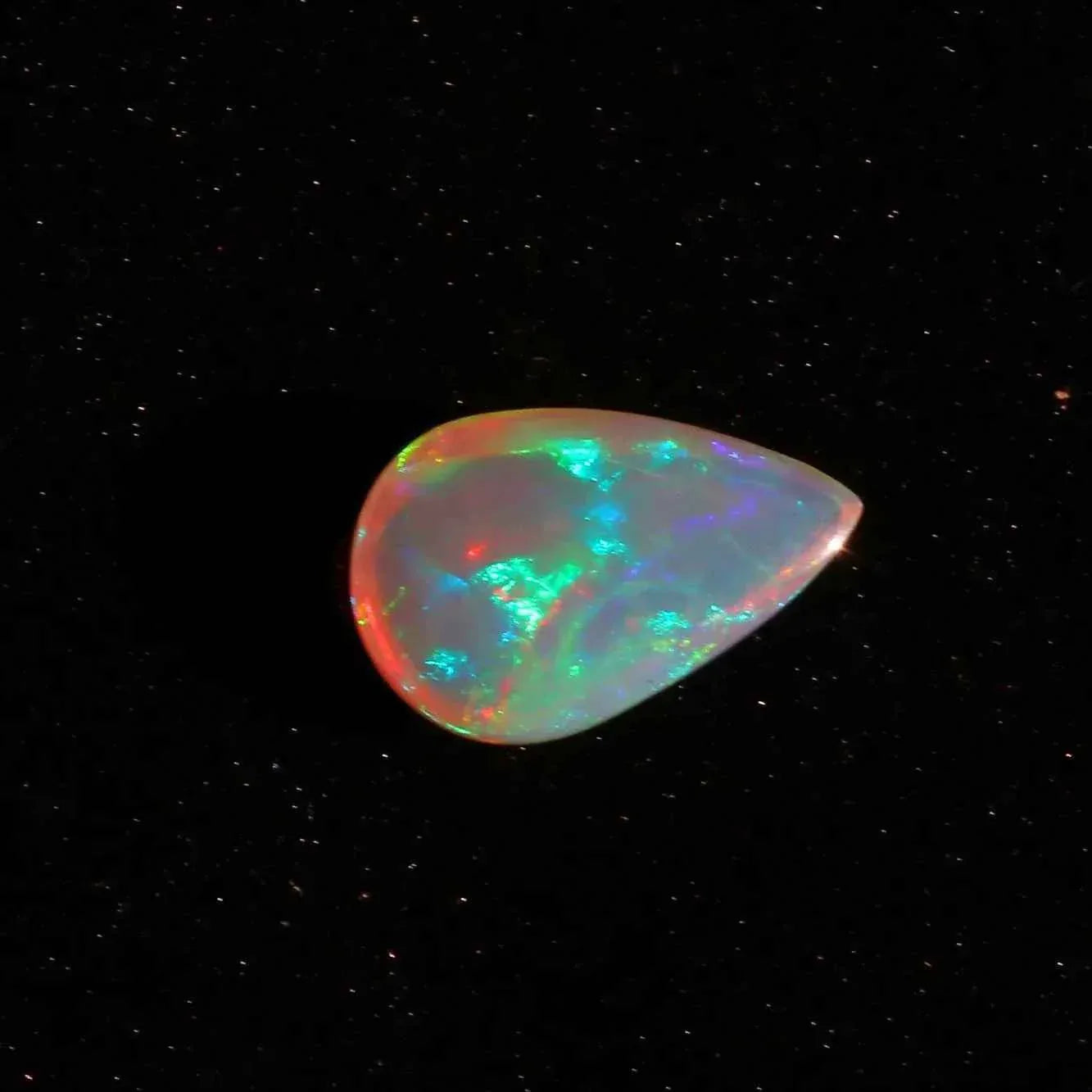 Ethiopian Welo Opal Cabochon: Pear Shape Loose Gemstone (6.3 Cts, 11x18 mm) loose gemstones