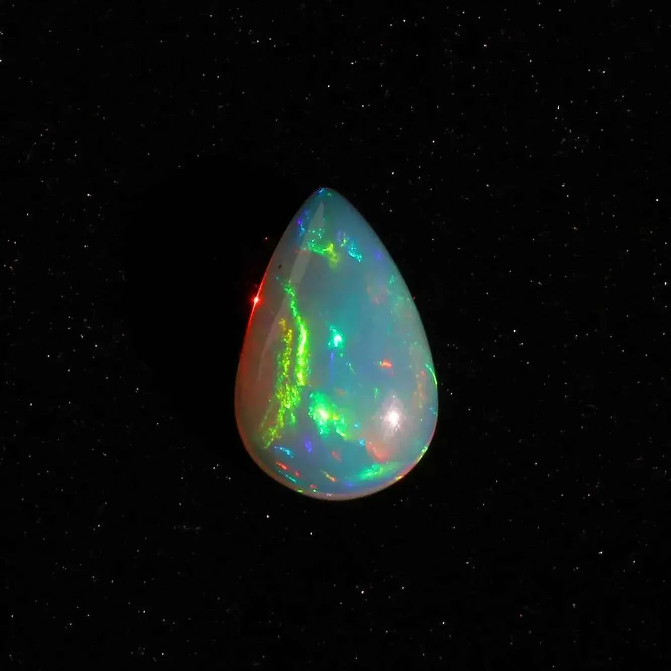 Ethiopian Welo Opal Cabochon: Pear Shape Loose Gemstone (6.3 Cts, 11x18 mm) loose gemstones