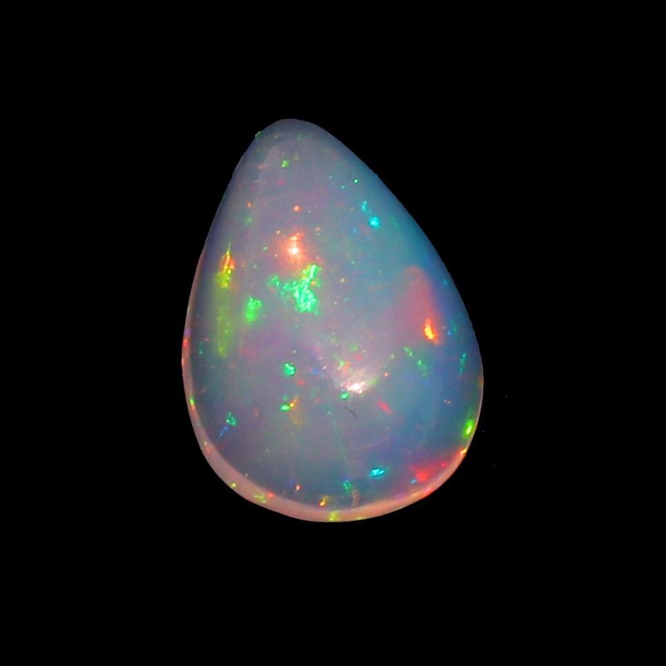 Ethiopian Welo Opal Cabochon: Pear Shape Gemstone, 1.82 ct