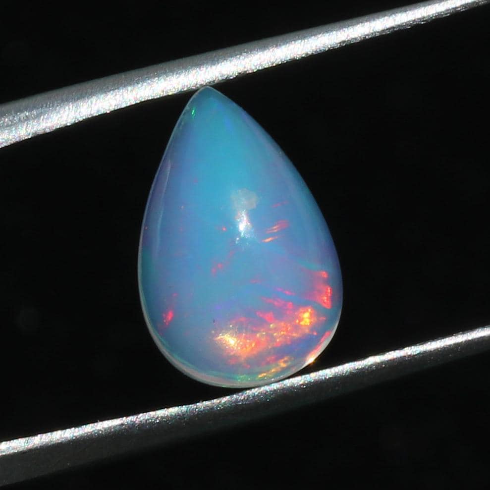 Ethiopian Welo Opal Cabochon: Pear Shape Gemstone, 2.18 Cts