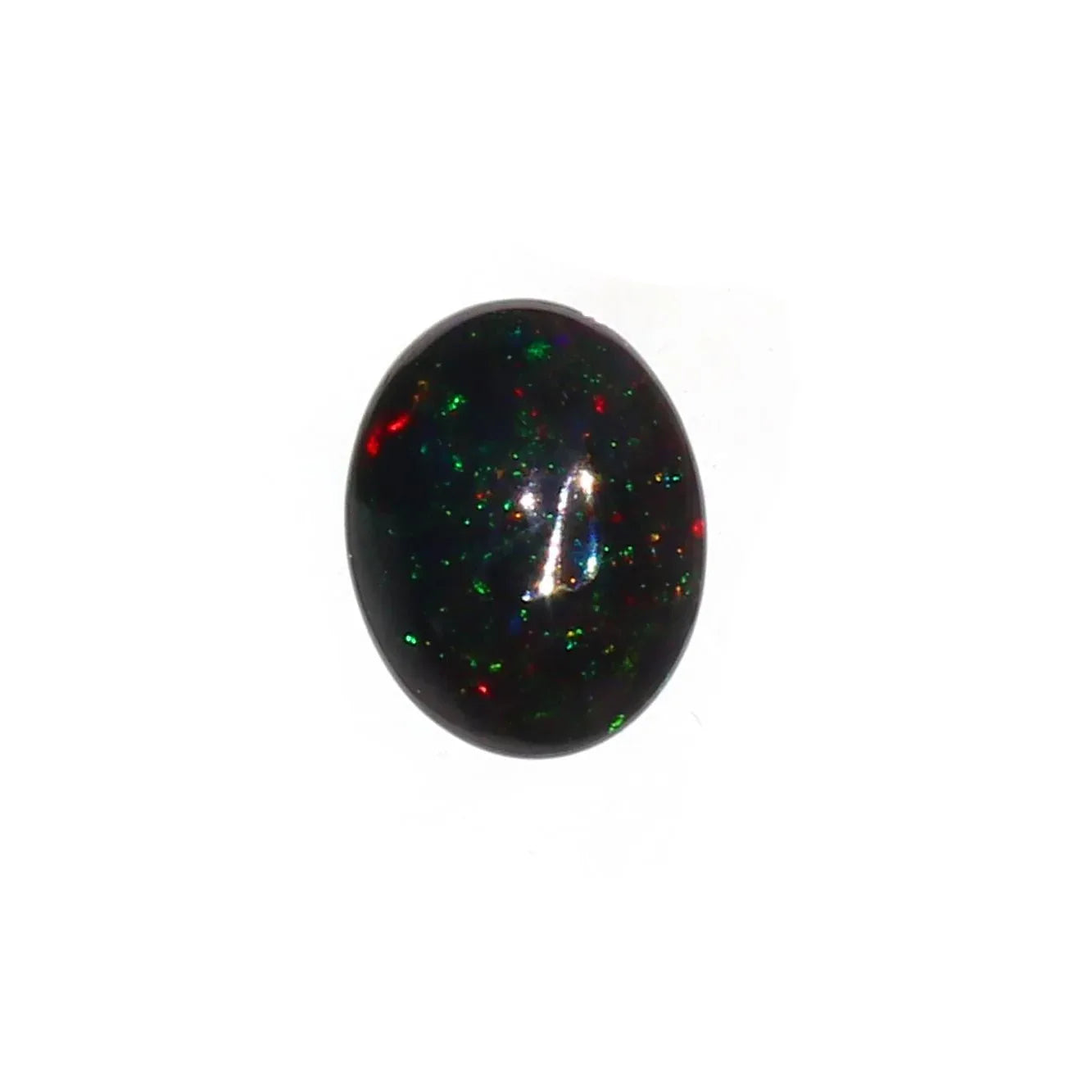 Ethiopian Black Opal Cabochons: Multi-Fire Gemstone Lot (11.53ct, 9pc, 7x10mm - Himalya Quartz