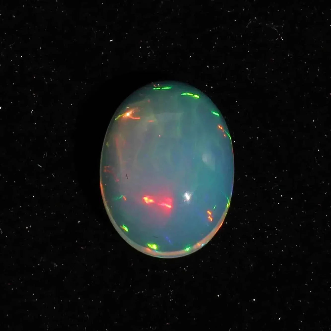 3.21 Carat Ethiopian Opal Cabochon: White Fire Opal Oval Gemstone loose gemstones