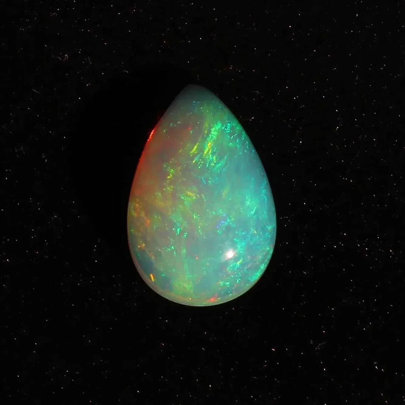 6.57 Cts Ethiopian Opal Stone: Pear Cabochon Gemstone loose gemstones