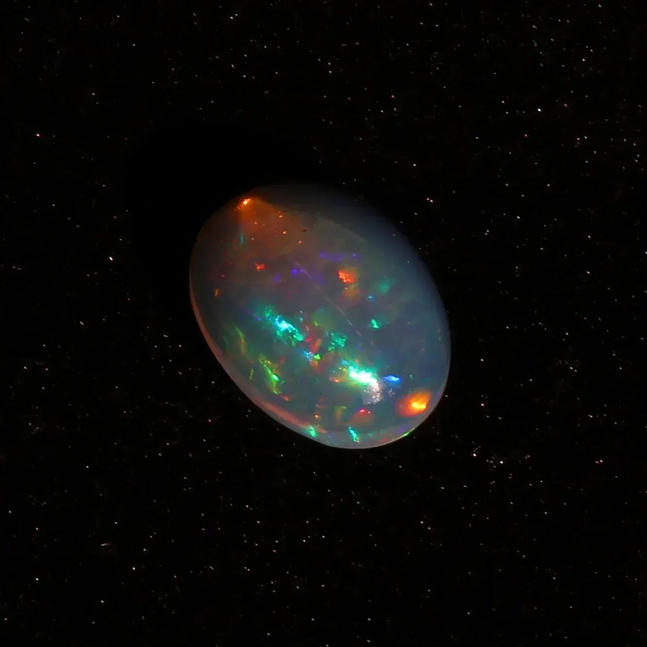Welo Fire Opal Cabochon 3.85 ct Ethiopian Fire Opal Cabochon October Birthstone Natural Jewelry loose gemstones