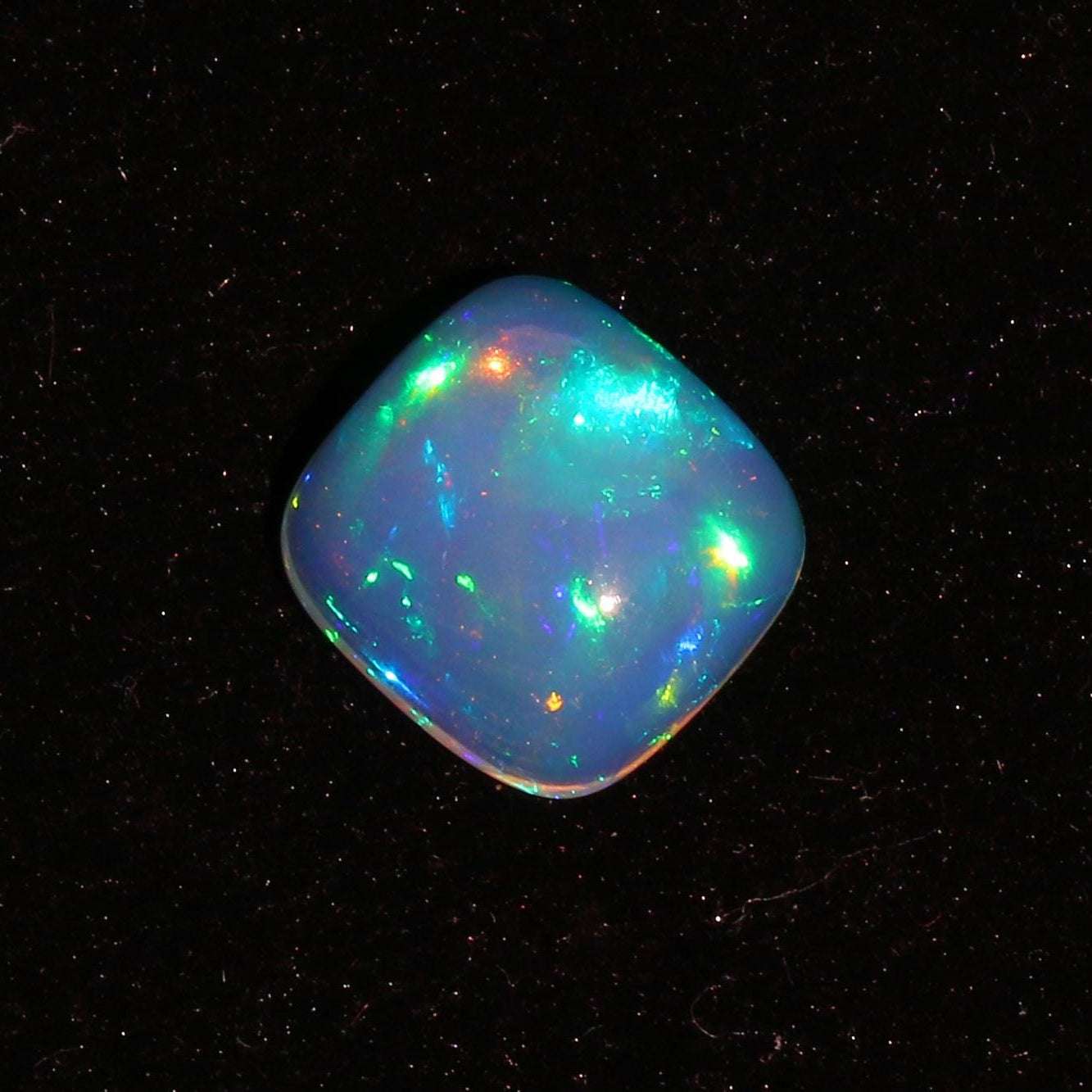 Welo Fire Opal Cabochon: 4.93ct Cushion Cut Ethiopian Gemstone