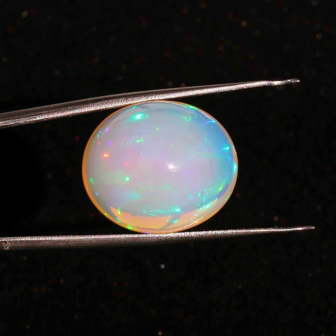 Ethiopian Welo Opal Cabochon: Rainbow Fire Gemstone, 26.7 ct