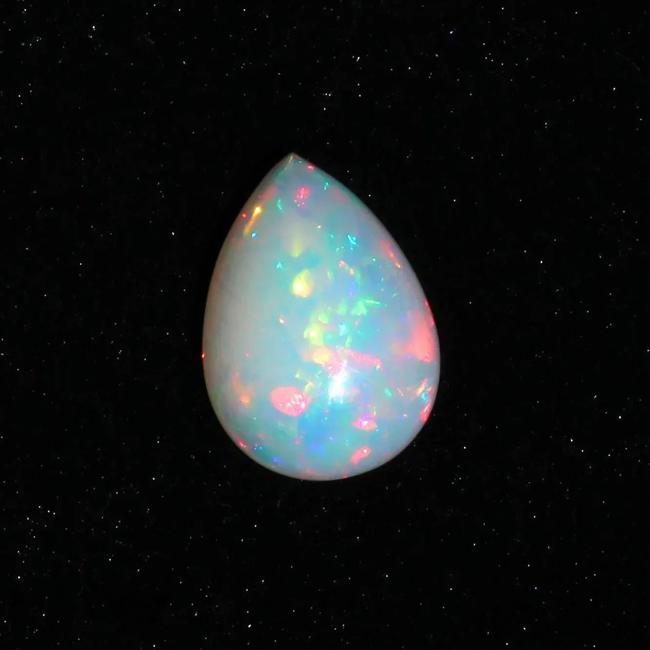 Ethiopian Opal Stone: 11.52 Cts Pear Cabochon, Untreated Fire Opal loose gemstones