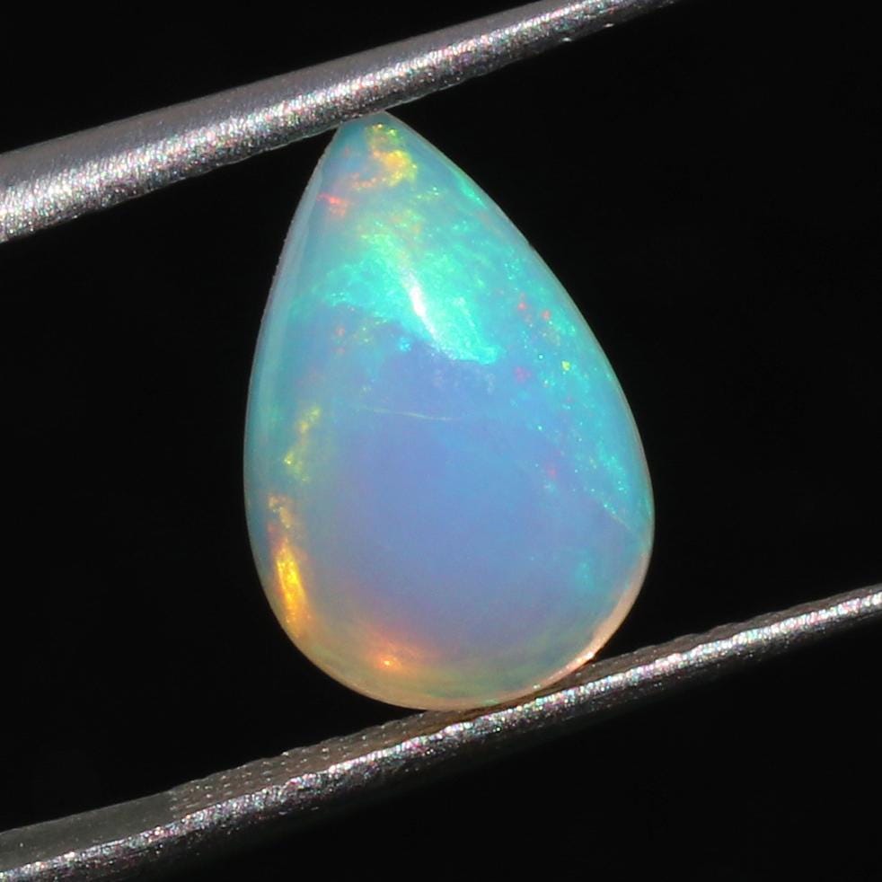 Welo Ethiopian Opal Cabochon: Pear Shape Gemstone, 12x8mm
