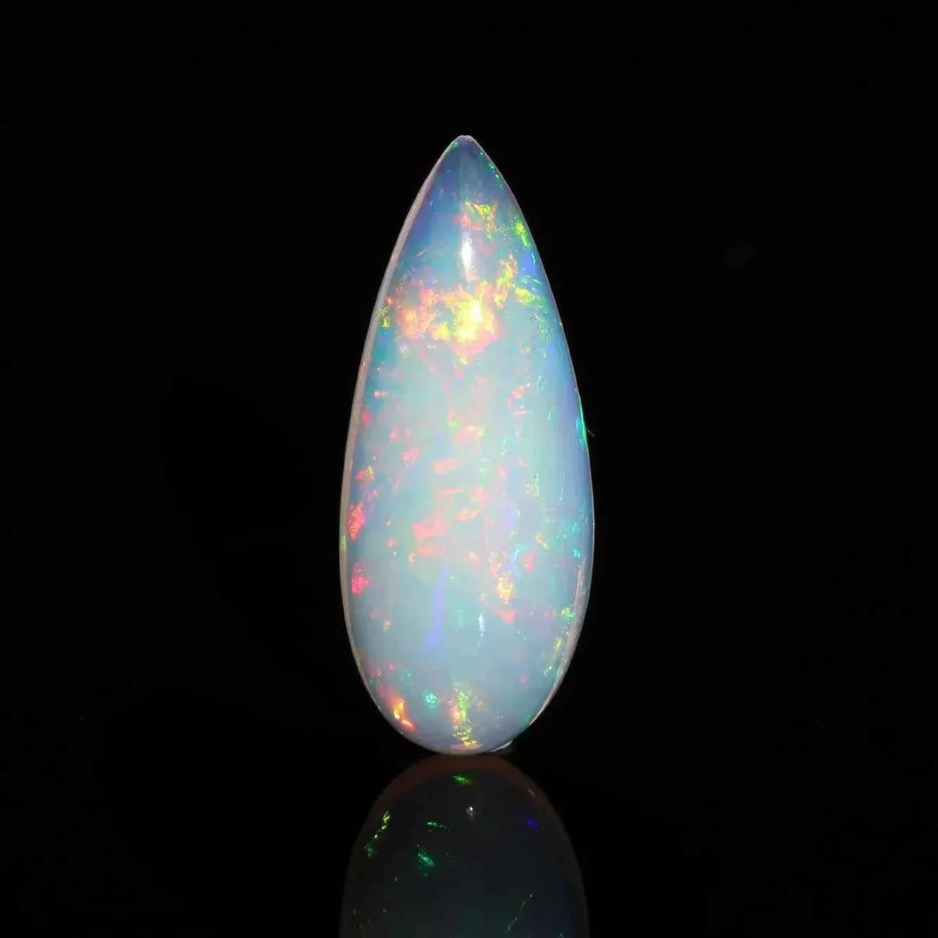 Ethiopian Welo Opal Pear Cabochon 12.80 Ct - Stunning Multi-Fire Gemstone loose gemstones