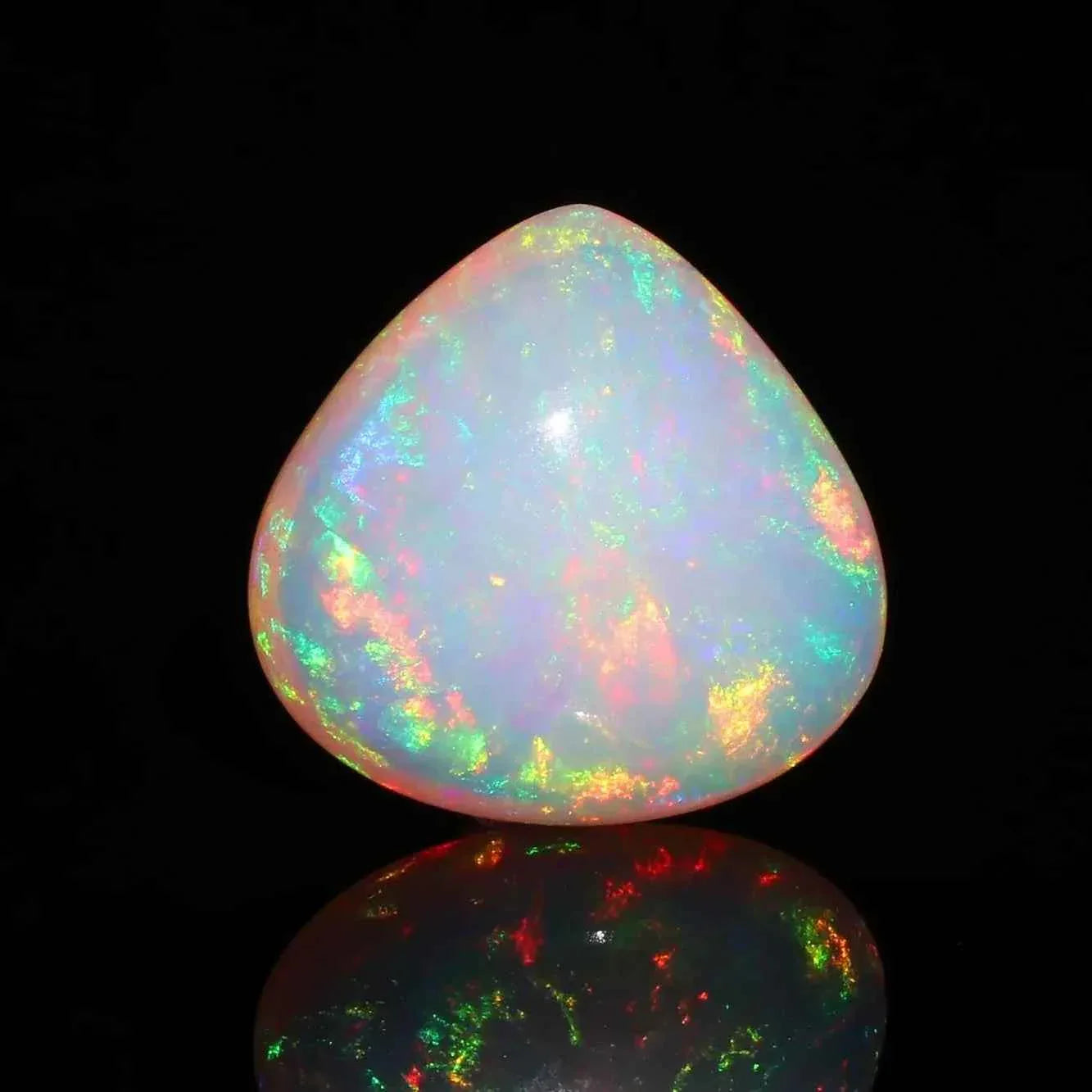 Welo Fire Opal Heart Cabochon: 17mm Gemstone for Stunning Jewelry loose gemstones