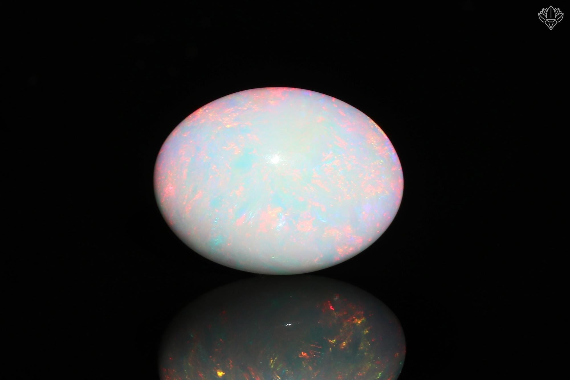 Ethiopian Welo Opal Cabochon: Oval Gemstone, October Birthstone, 10.53 Cts