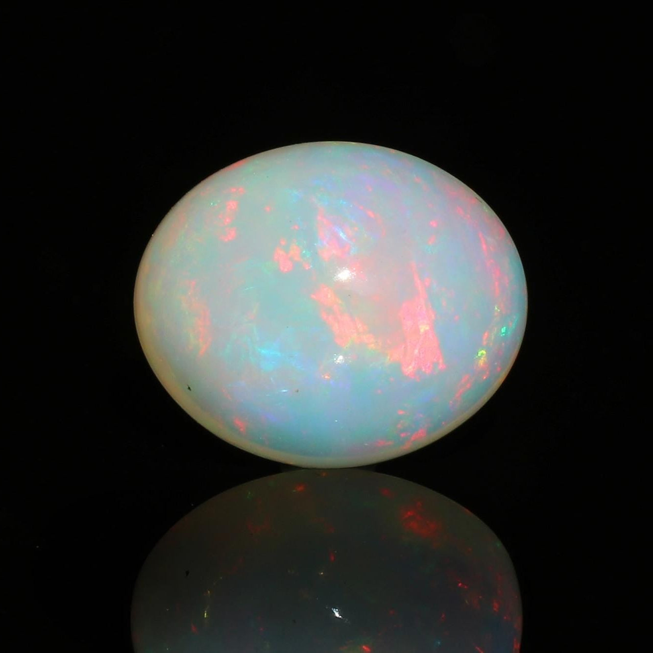Welo Ethiopian Fire Opal Cabochon: October Birthstone, Loose Opal Stone (16x14 mm)