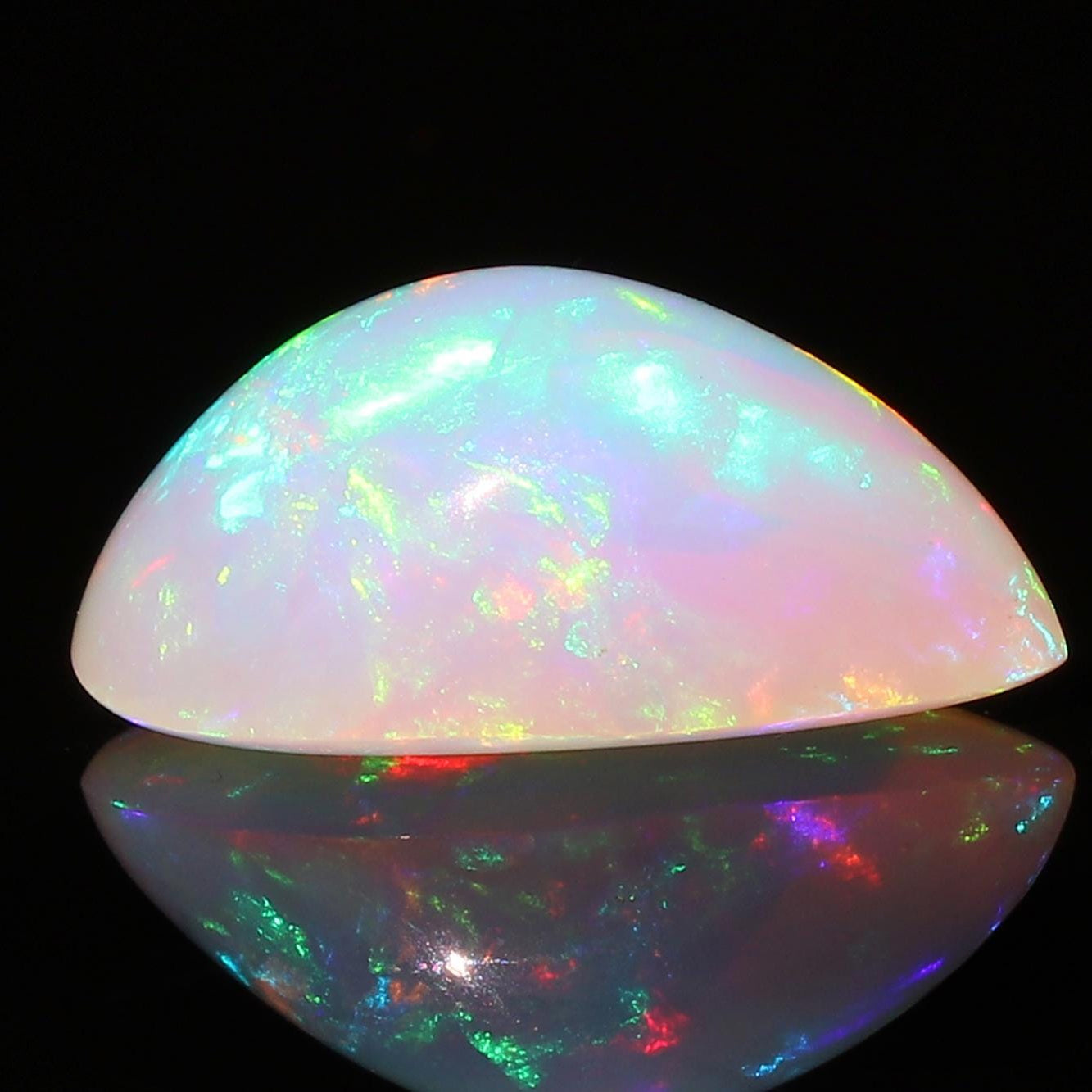 Welo Ethiopian Opal Pear Cabochon - 6.87 Cts Loose Gemstone for Sale loose gemstones