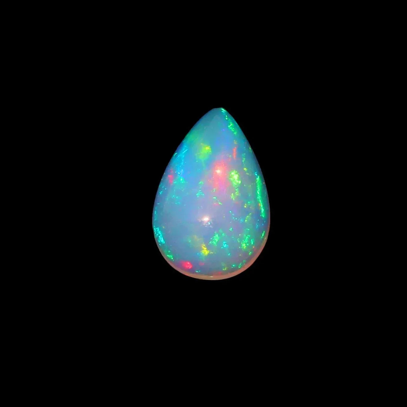 Ethiopian Welo Opal Cabochon: 2.52 Ct Multi-Fire Gemstone, 9x14 mm loose gemstones