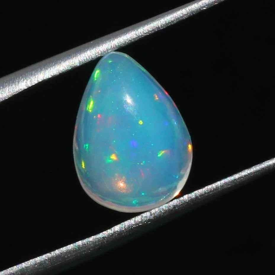 Ethiopian Welo Opal Pear Shape Cabochon Gemstone 1.82 ct - Natural Jewelry Grade Opal loose gemstones