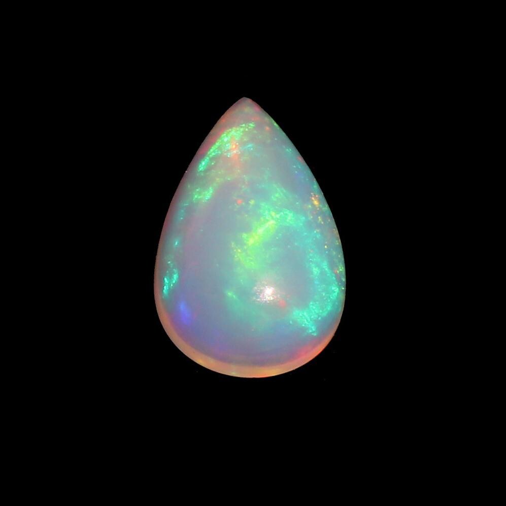Welo Ethiopian Opal Cabochon: Pear Shape Gemstone, 12x8mm