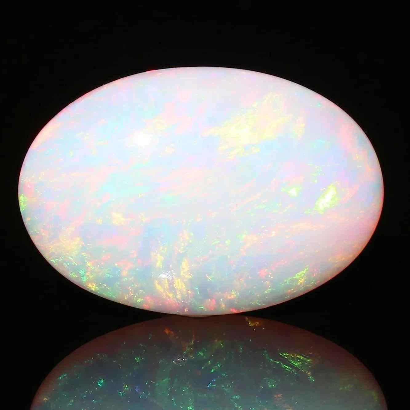 Welo Ethiopian Opal Gemstone Cabochon - Full Flash 15x22mm Oval for Jewelry Making loose gemstones