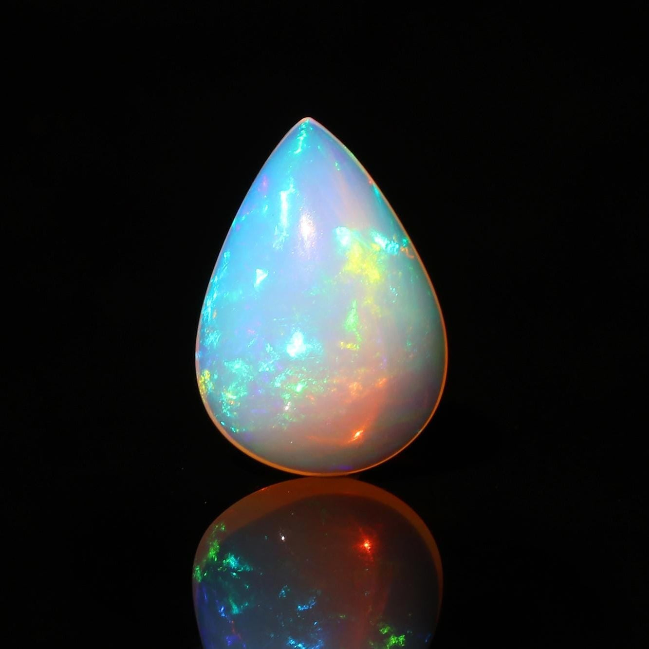 Welo Ethiopian Opal Pear Cabochon - 6.87 Cts Loose Gemstone