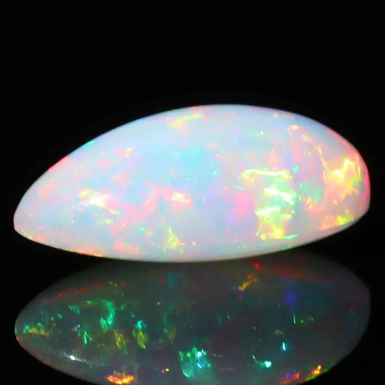 White Ethiopian Fire Opal Cabochon 2.75 Carat Marquise Gemstone for Unique Jewelry Design loose gemstones