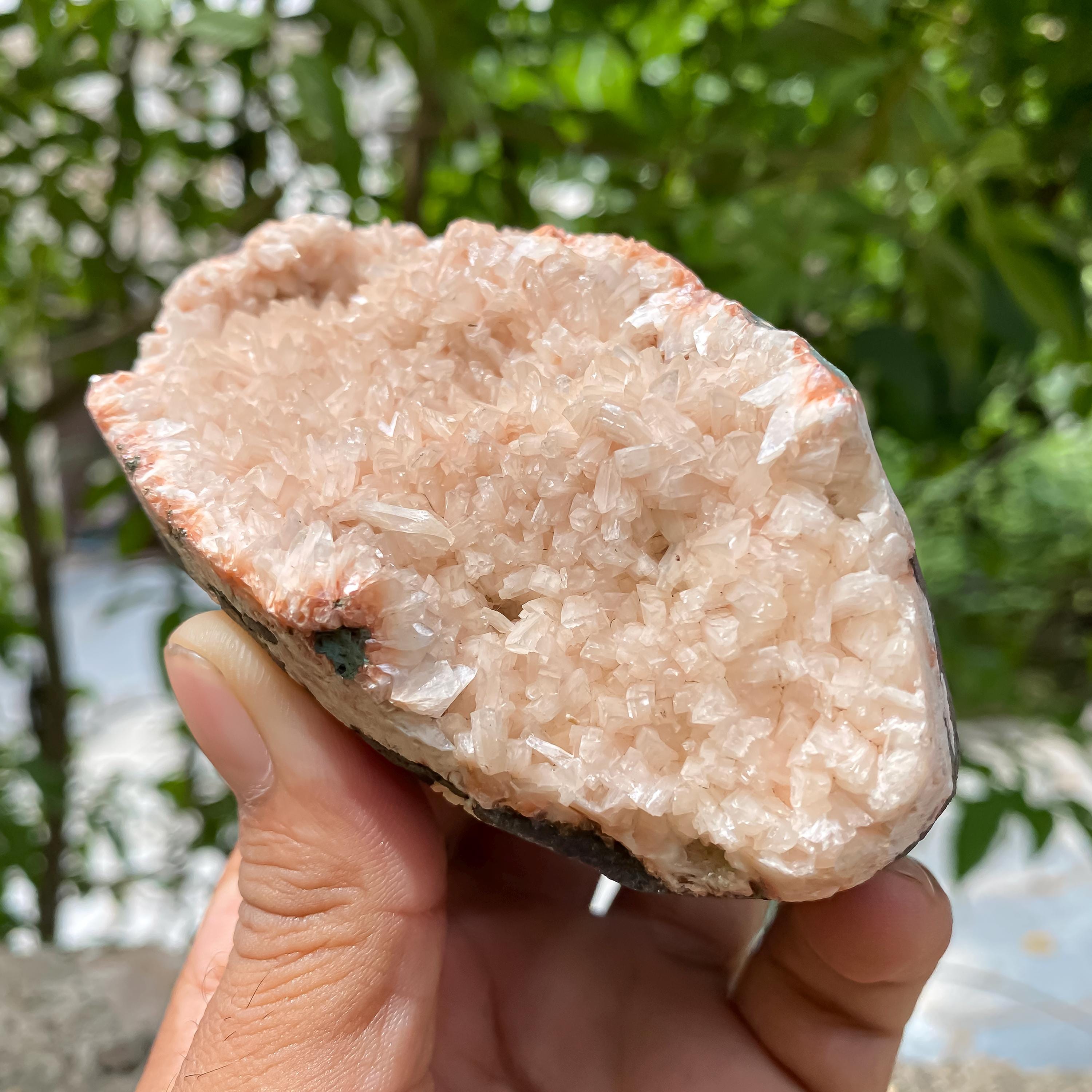 Natural Stillbite Apophyllite Geode Crystal Cluster for Healing, 320gm Meditation & Home Decor Gifts