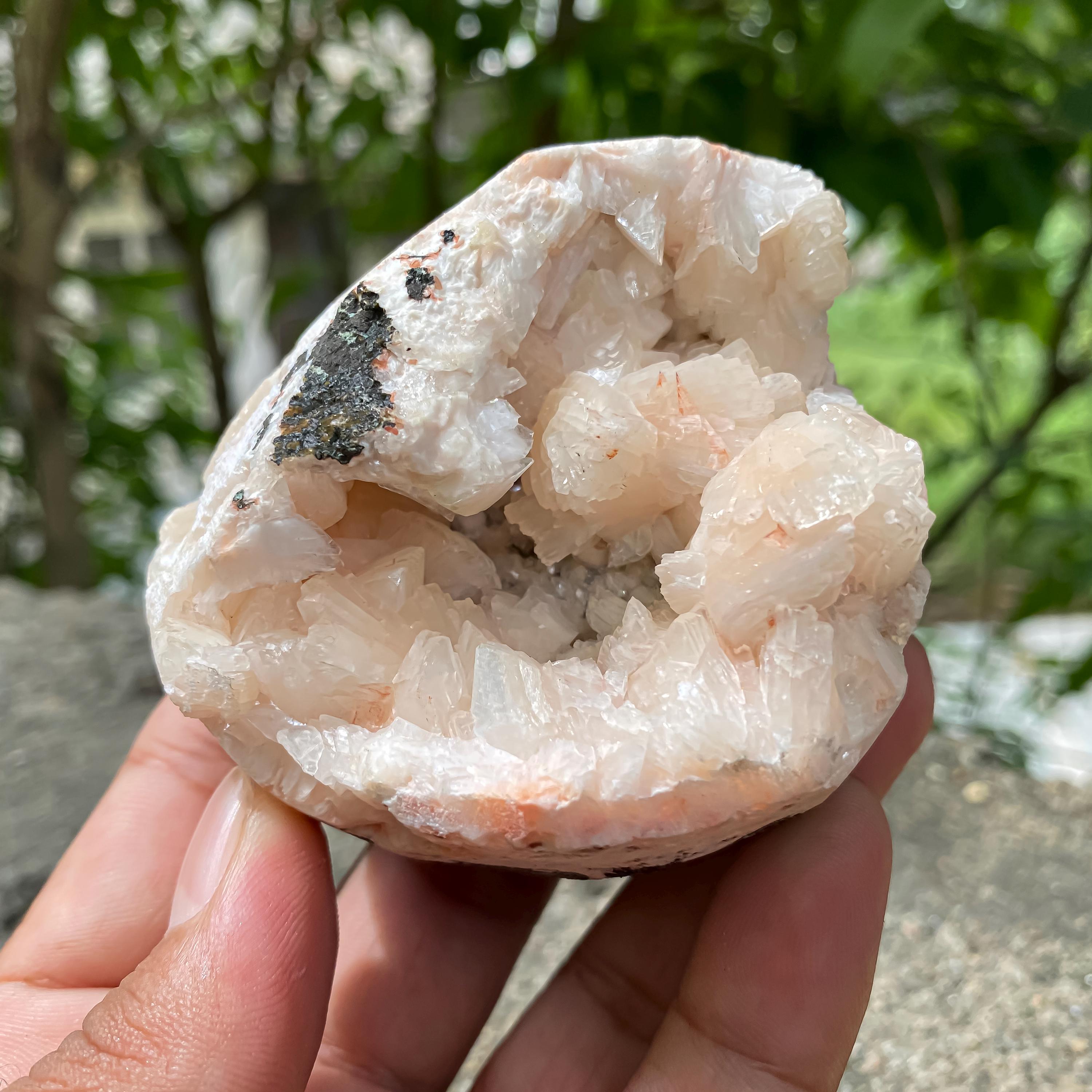 Stilbite Apophyllite Cluster - Sparkling Natural Crystal for Meditation Home Decor 290gm