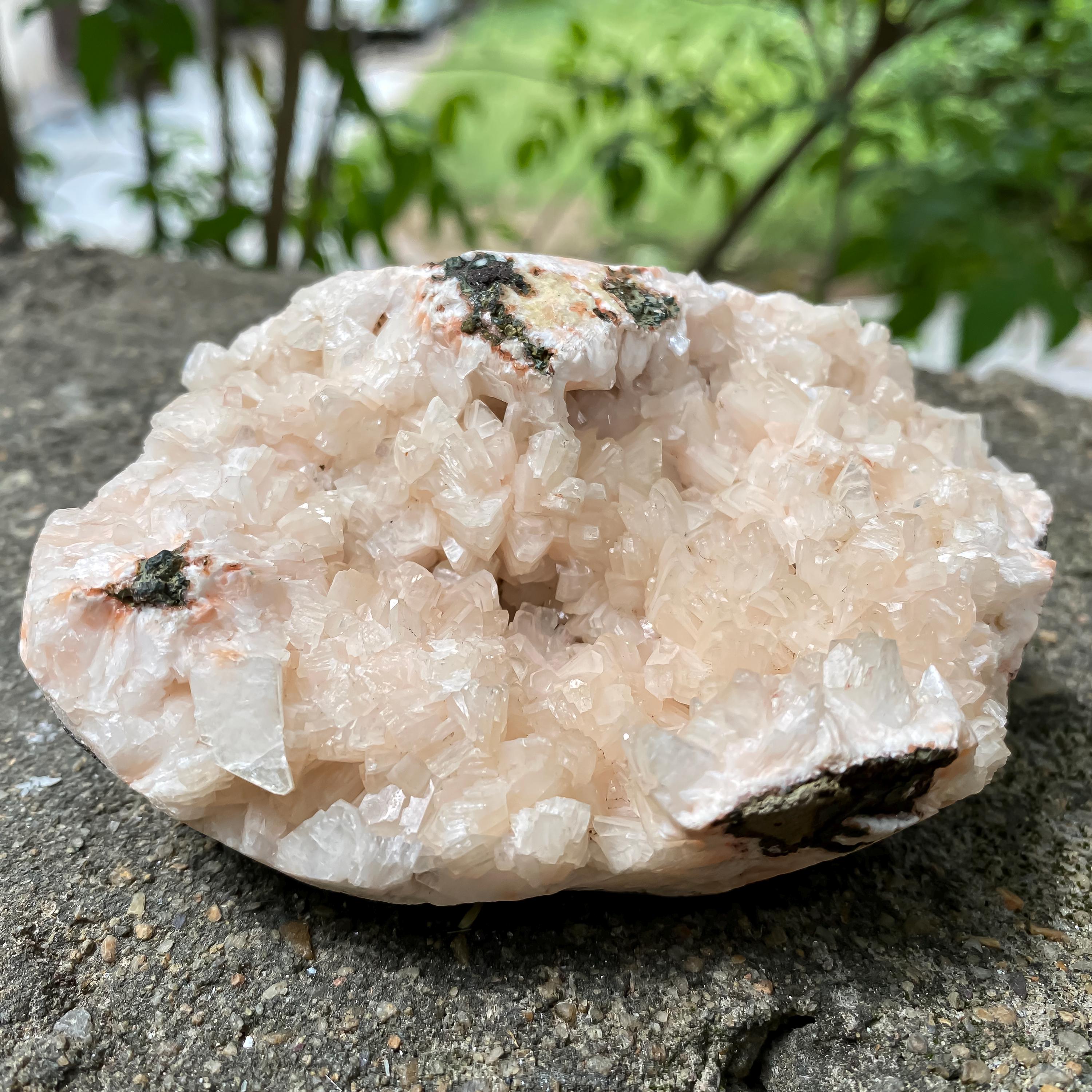 370gm Peach Stilbite Apophyllite Crystal Cluster with Stilbite Mineral Collection Rough Healing Crystals