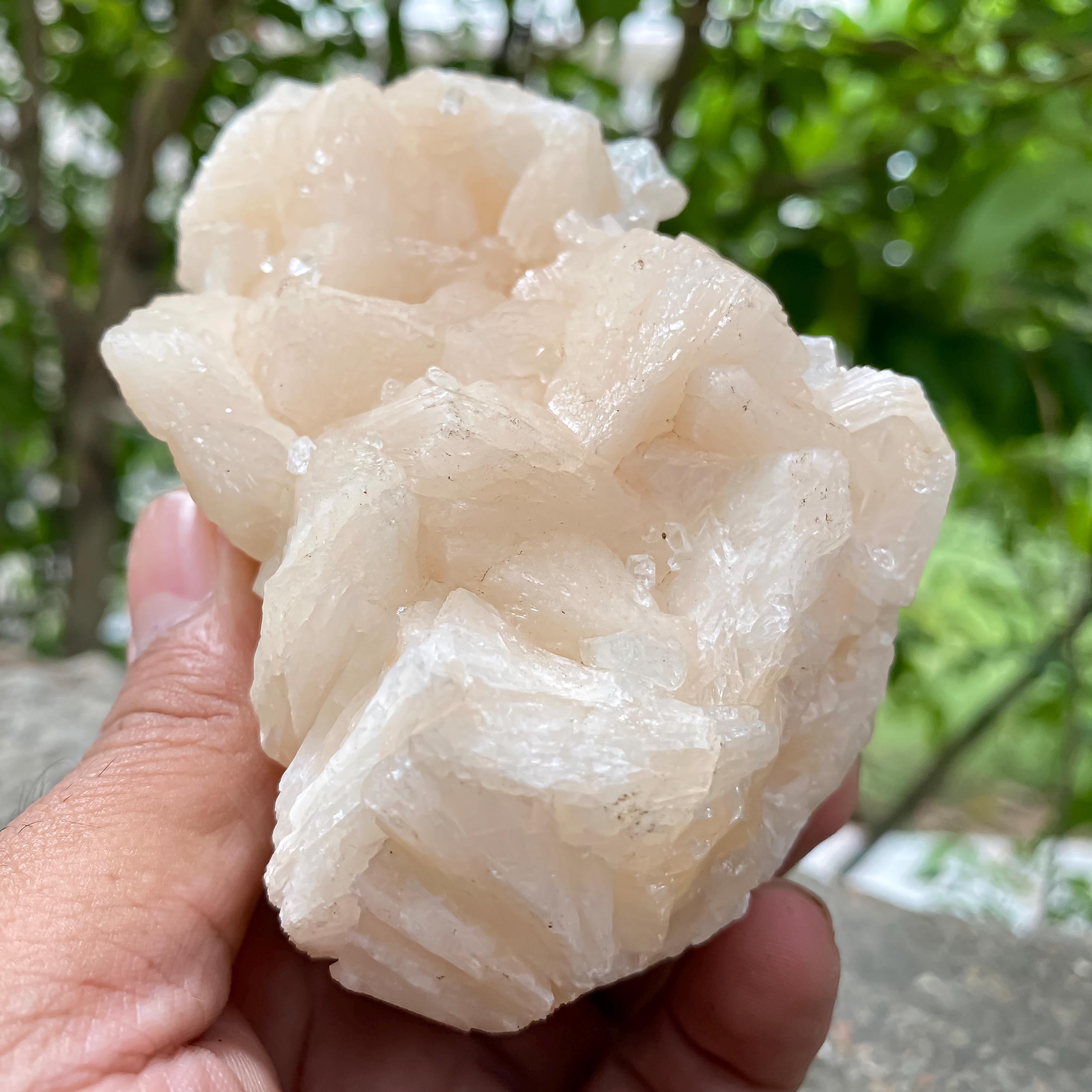 Stillbite Apophyllite Crystal Cluster 415gm Natural Geode Rough Stone for Energy Healing, Meditation & Display