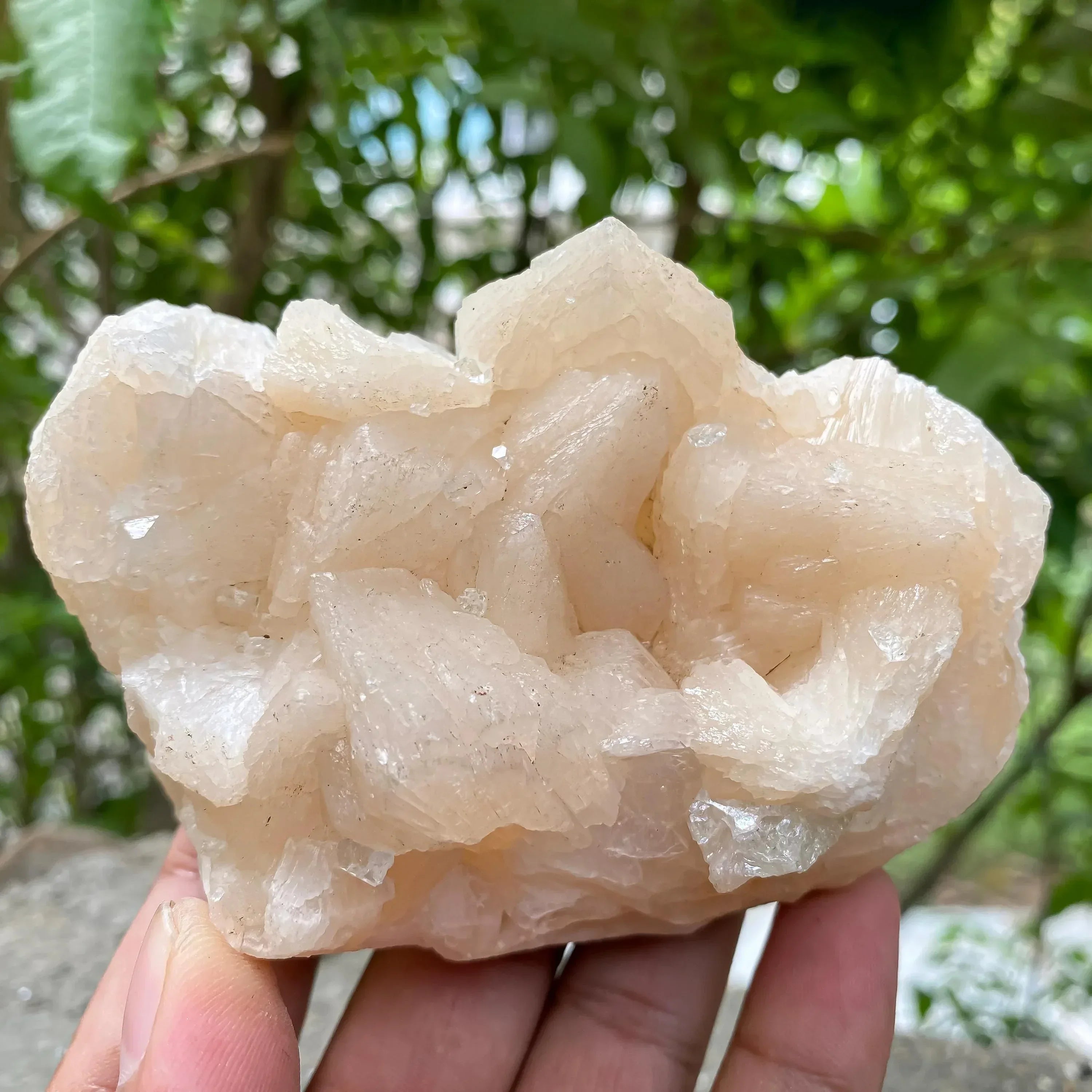 Stillbite Apophyllite Crystal Cluster 415gm Natural Geode Rough Stone for Energy Healing, Meditation & Display Zeolite
