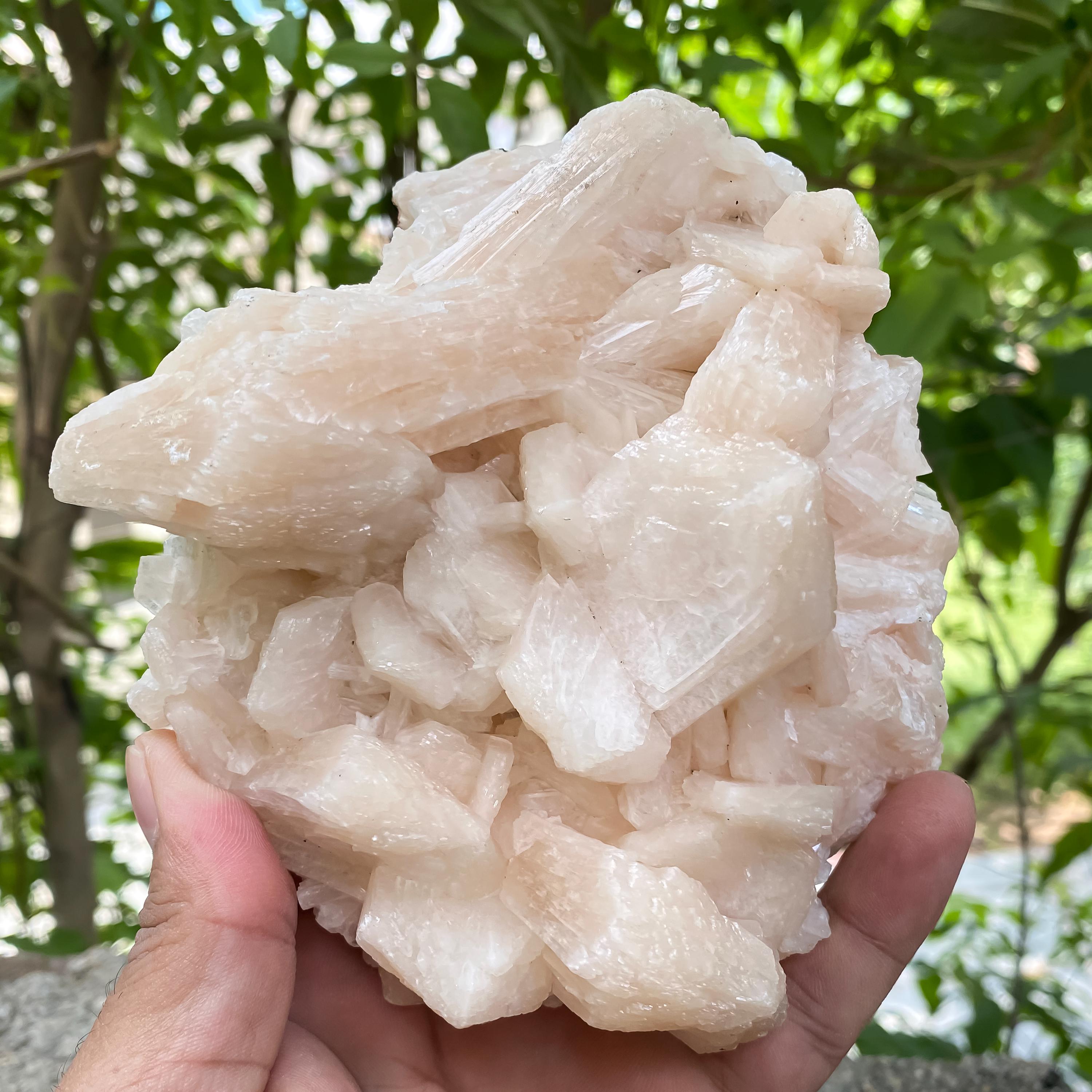 Raw Stilbite Apophyllite Geode Cluster Rough 590gm Natural Healing Crystal Cluster, Home Decor Stone