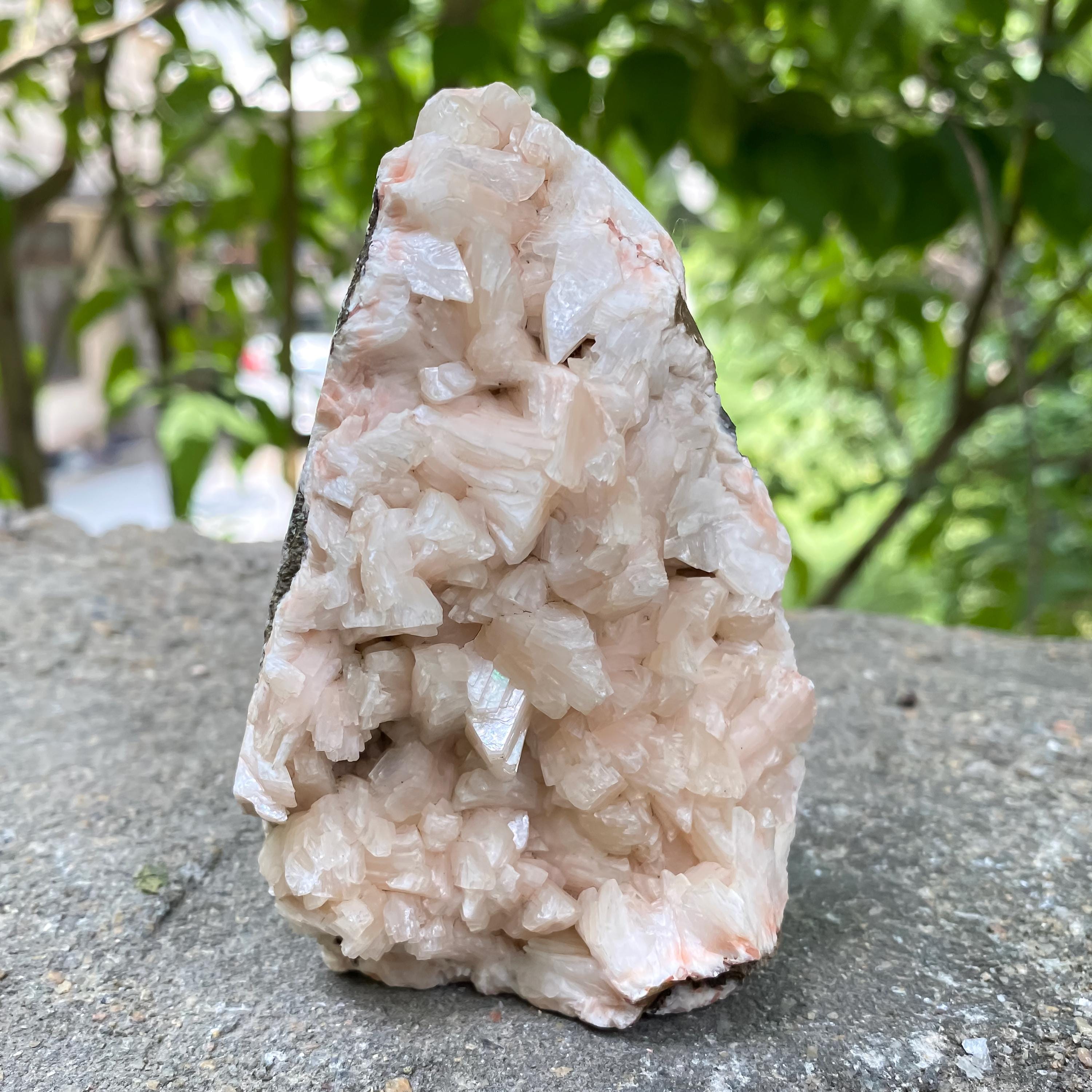 Natural Stilbite Apophyllite Geode Cluster: Himalayan Healing Crystal 324gm