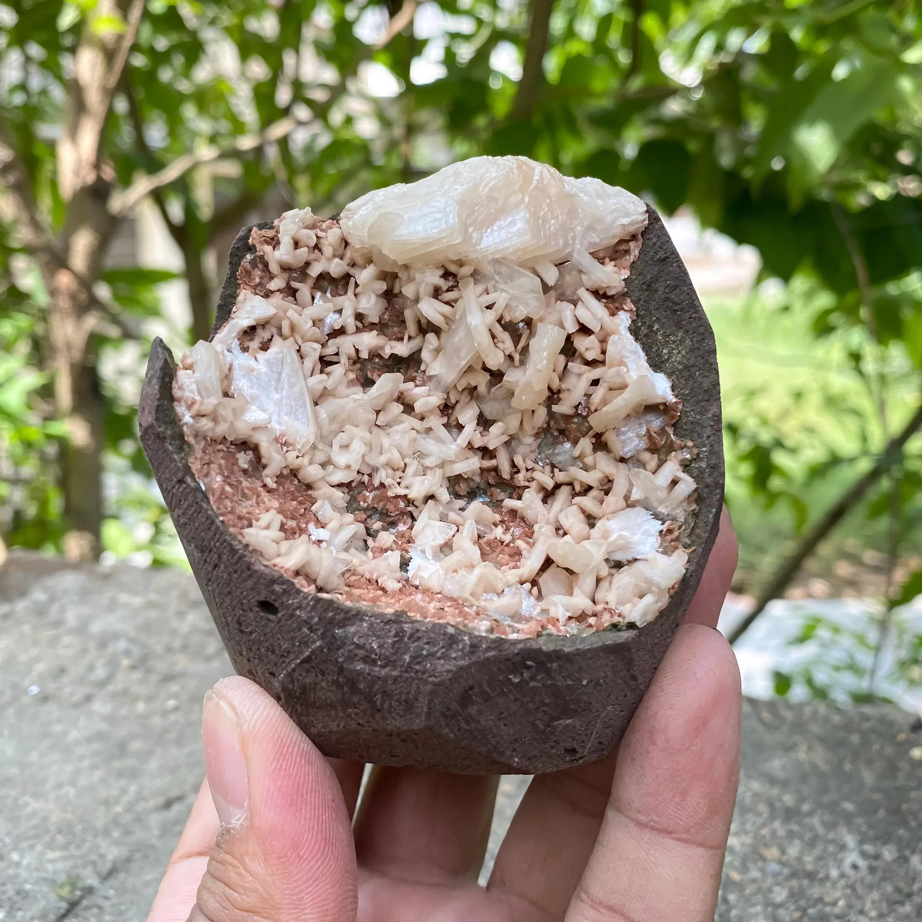 Stilbite Apophyllite Geode Cluster Reiki Energy Stone, Meditation & Display Mineral Rough 300gm Zeolite