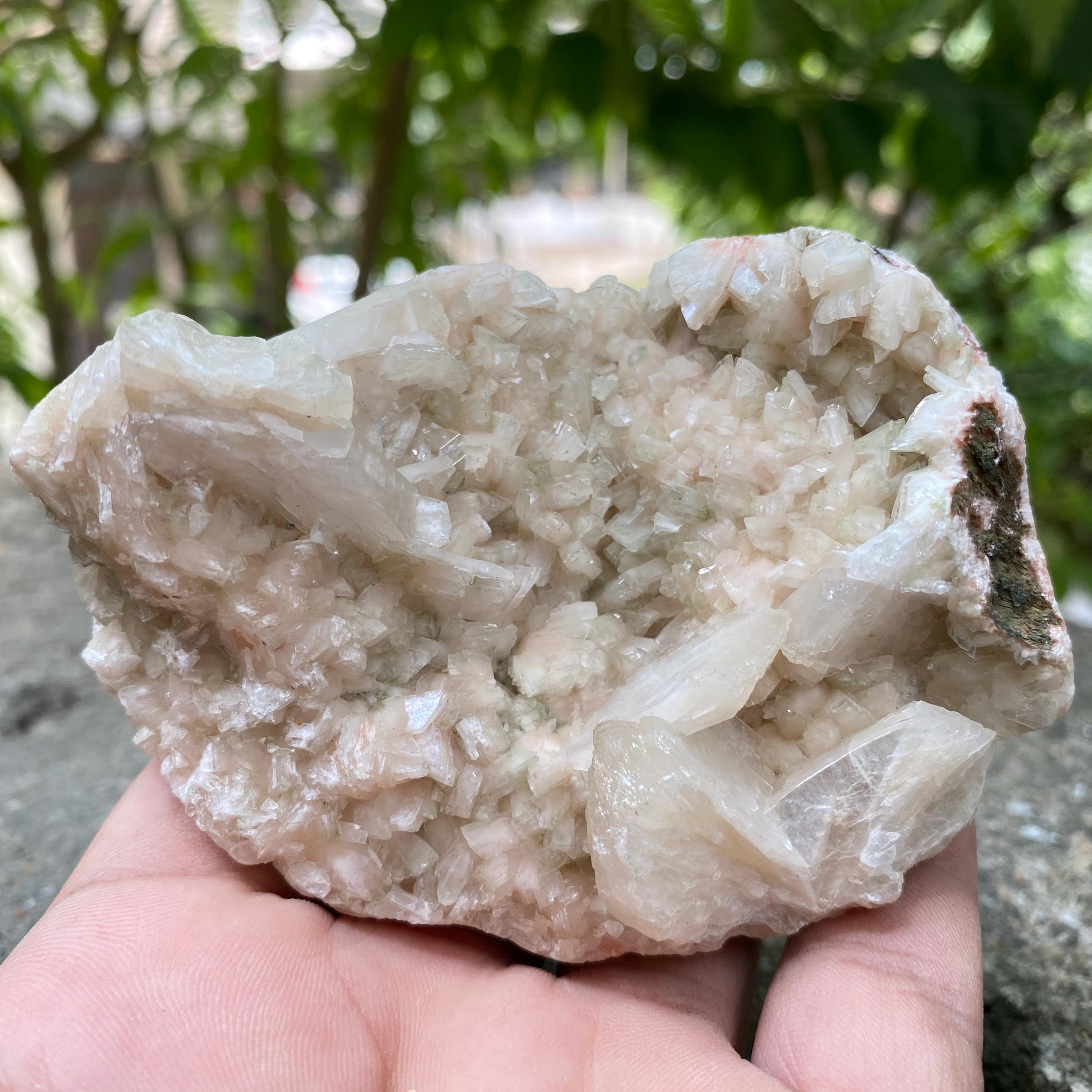 Crystals of Stilbite Apophyllite Stilbite in Matrix Cluster Rough 240gm