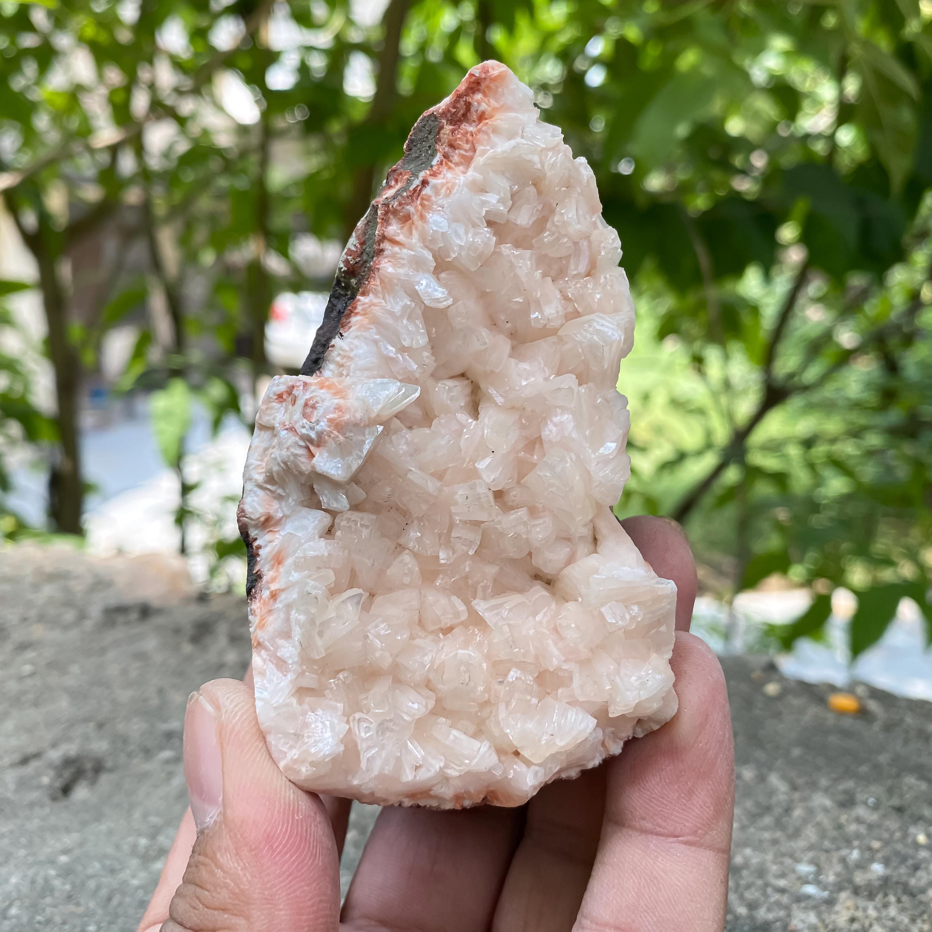 Stilbite Apophyllite Cluster Raw - Natural Mineral Crystal Specimen Rough 250gm