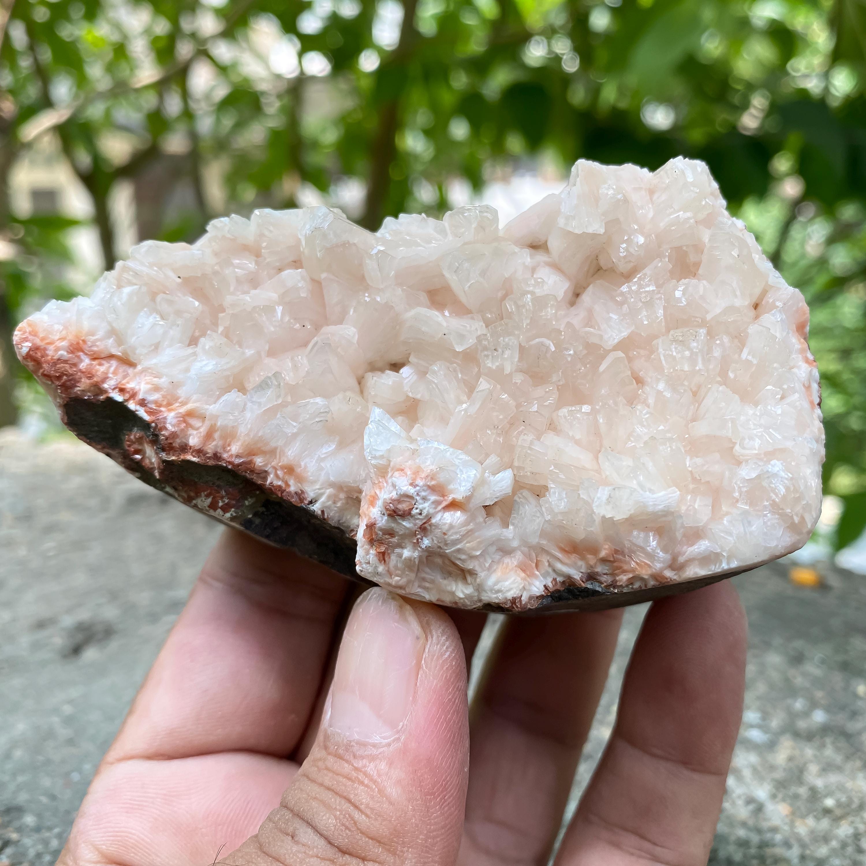 Stilbite Apophyllite Cluster Raw - Natural Mineral Crystal Specimen Rough 250gm
