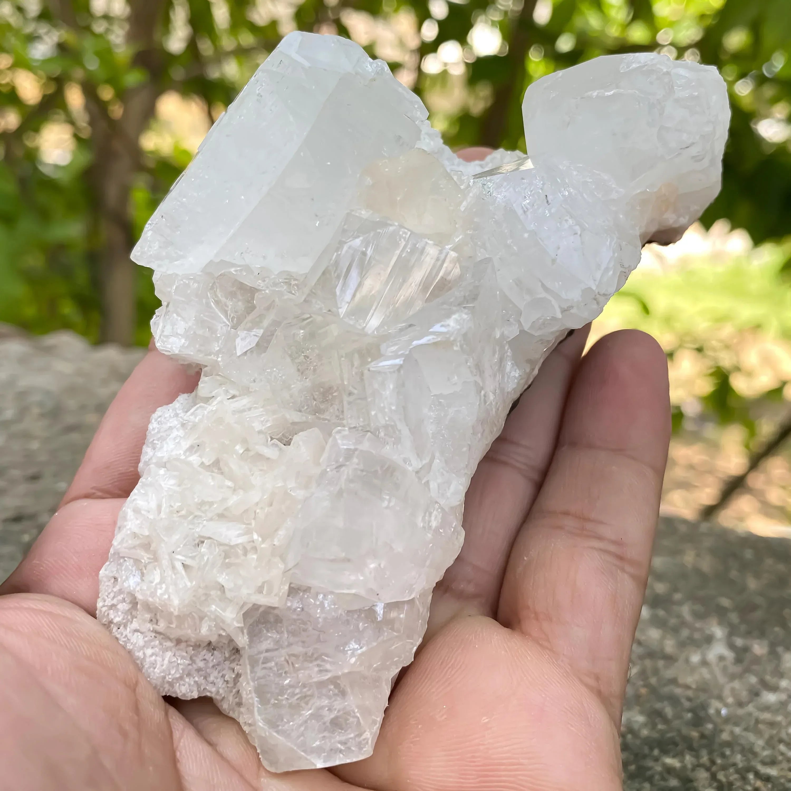 Raw White Apophyllite Cluster: 220gm Rare Crystal Specimen, Home Decor Zeolite
