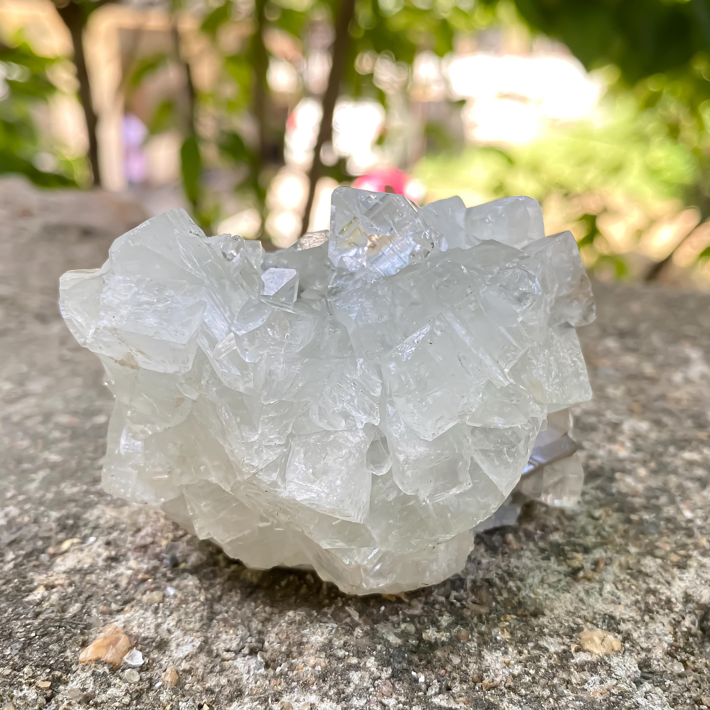 White Apophyllite Crystal Cluster: Natural Spiritual Healing Stone 155gm