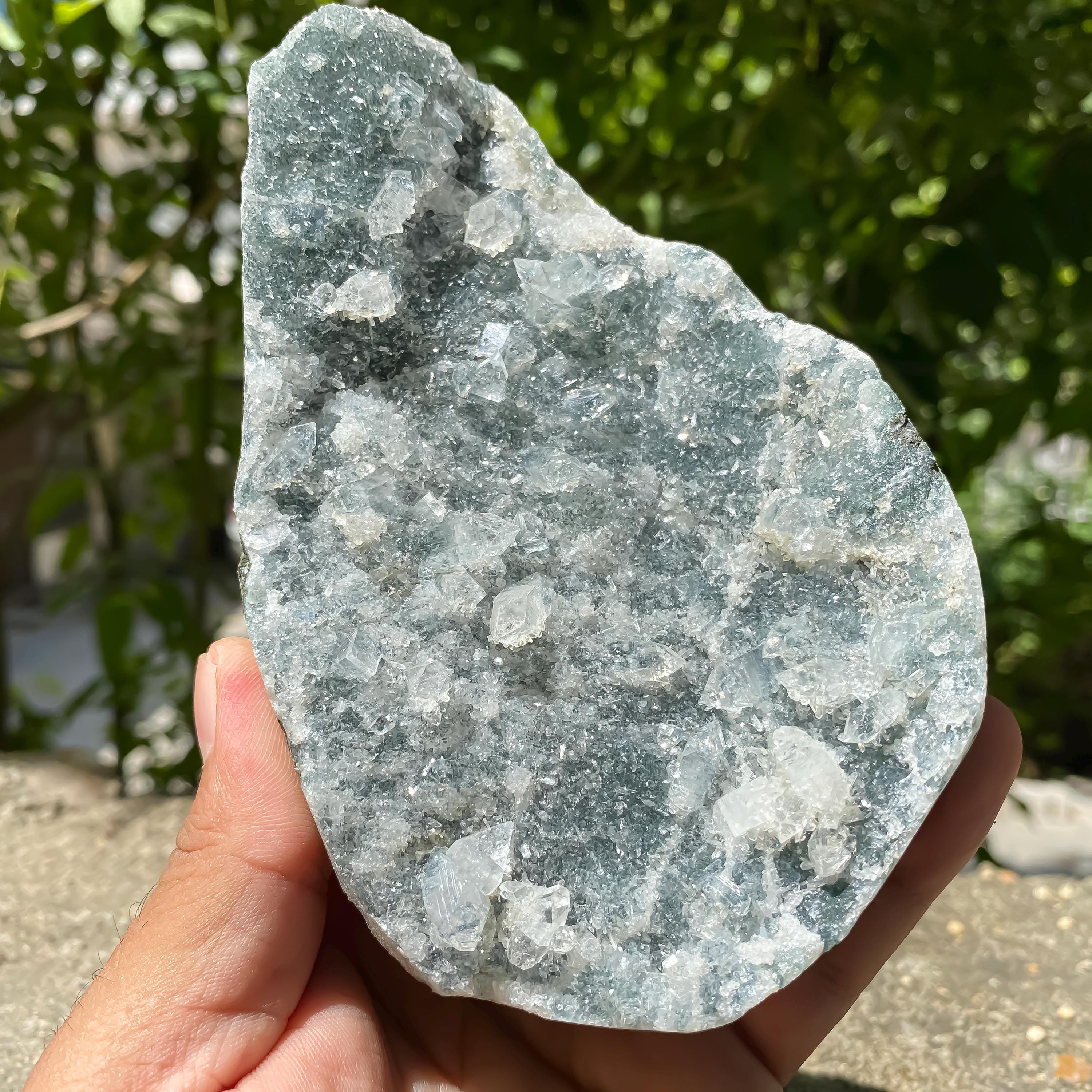 Raw White Apophyllite Cluster: Natural Zeolite Stone, Reiki Crystal 695gm