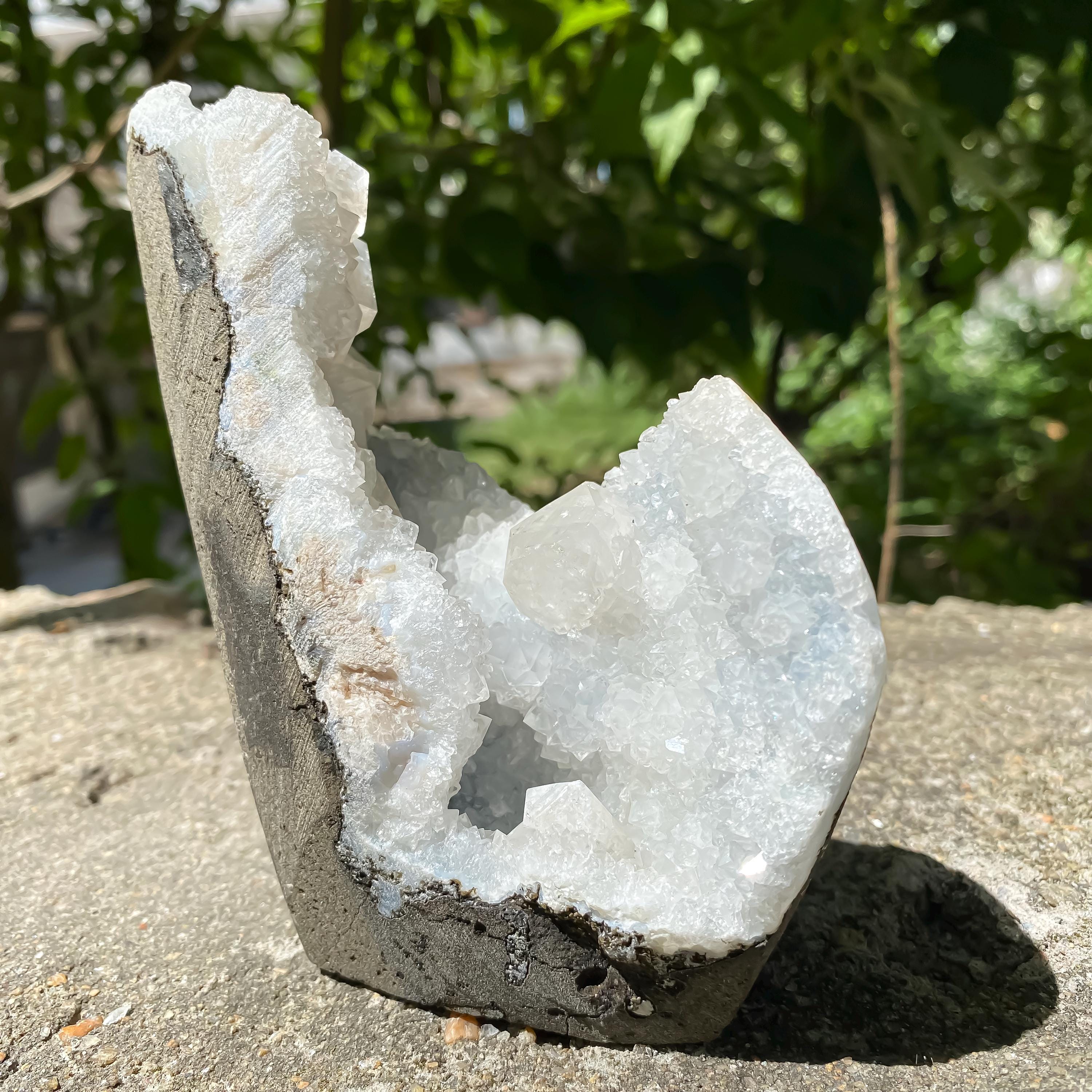 White Apophyllite Crystal Cluster Rough Mineral Specimen, Meditation Decor 655gm