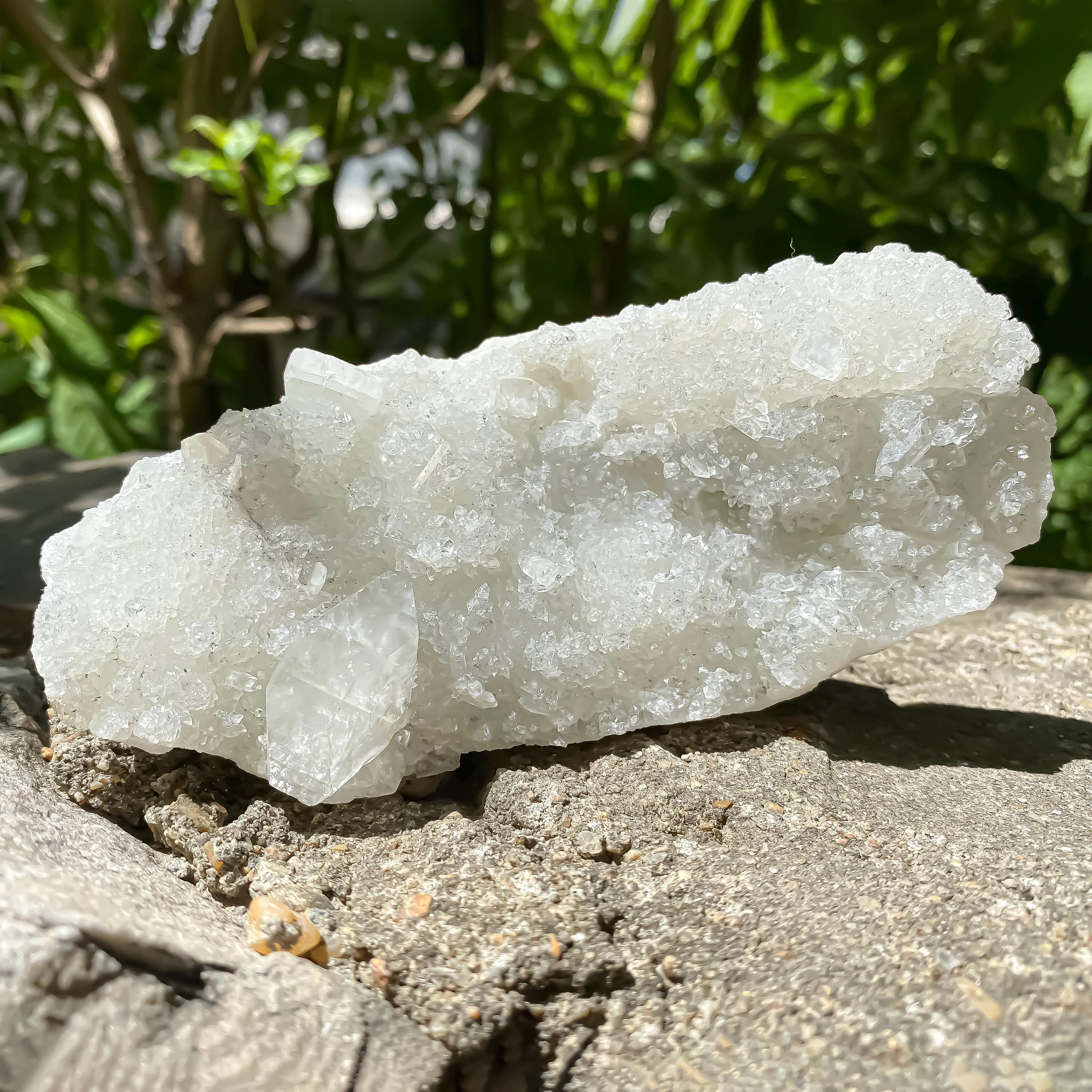 Apophyllite Zeolite Cluster: Natural Healing Stone 275gm Zeolite