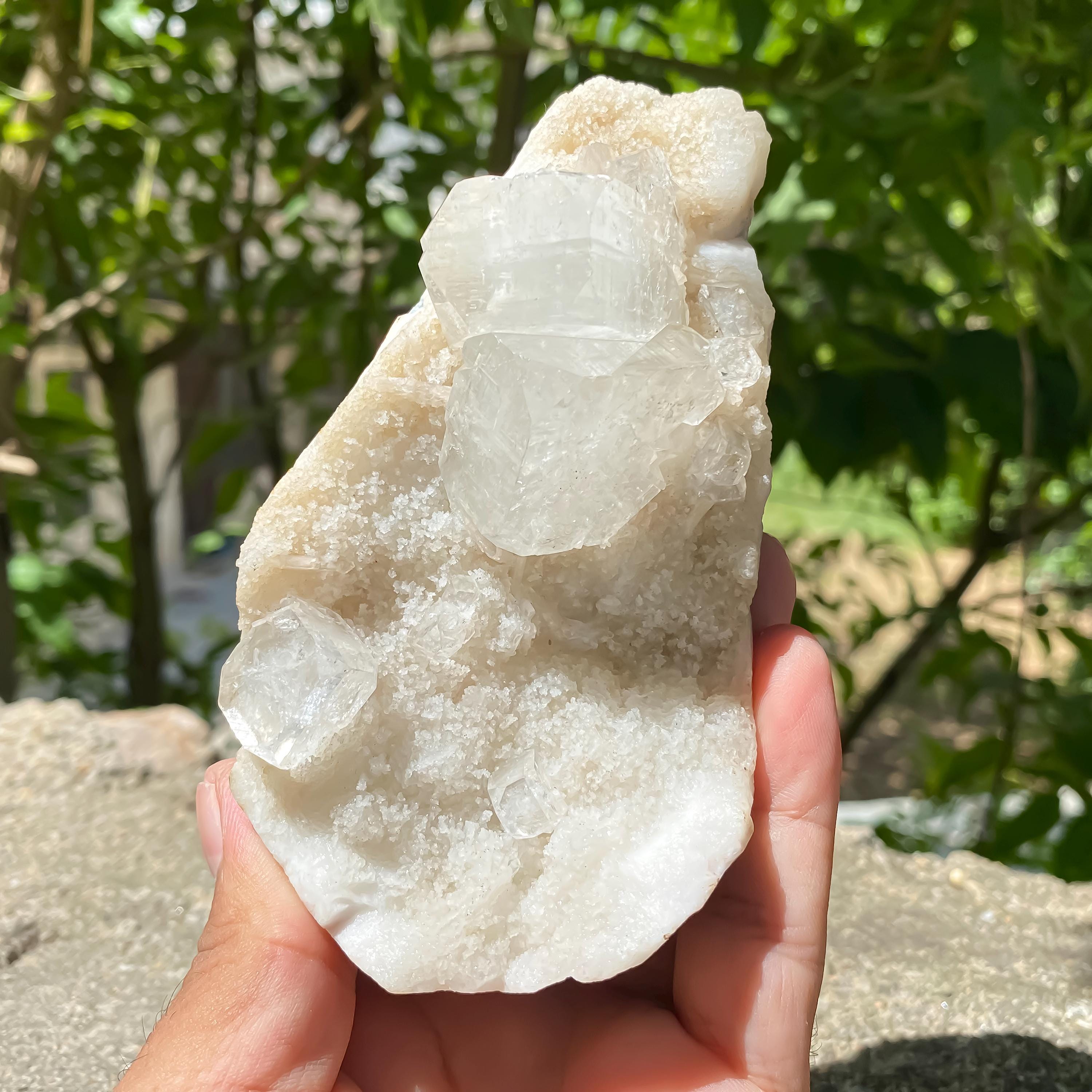 White Apophyllite Crystal Cluster | Raw Mineral | Reiki Healing Stone | Cluster Rough