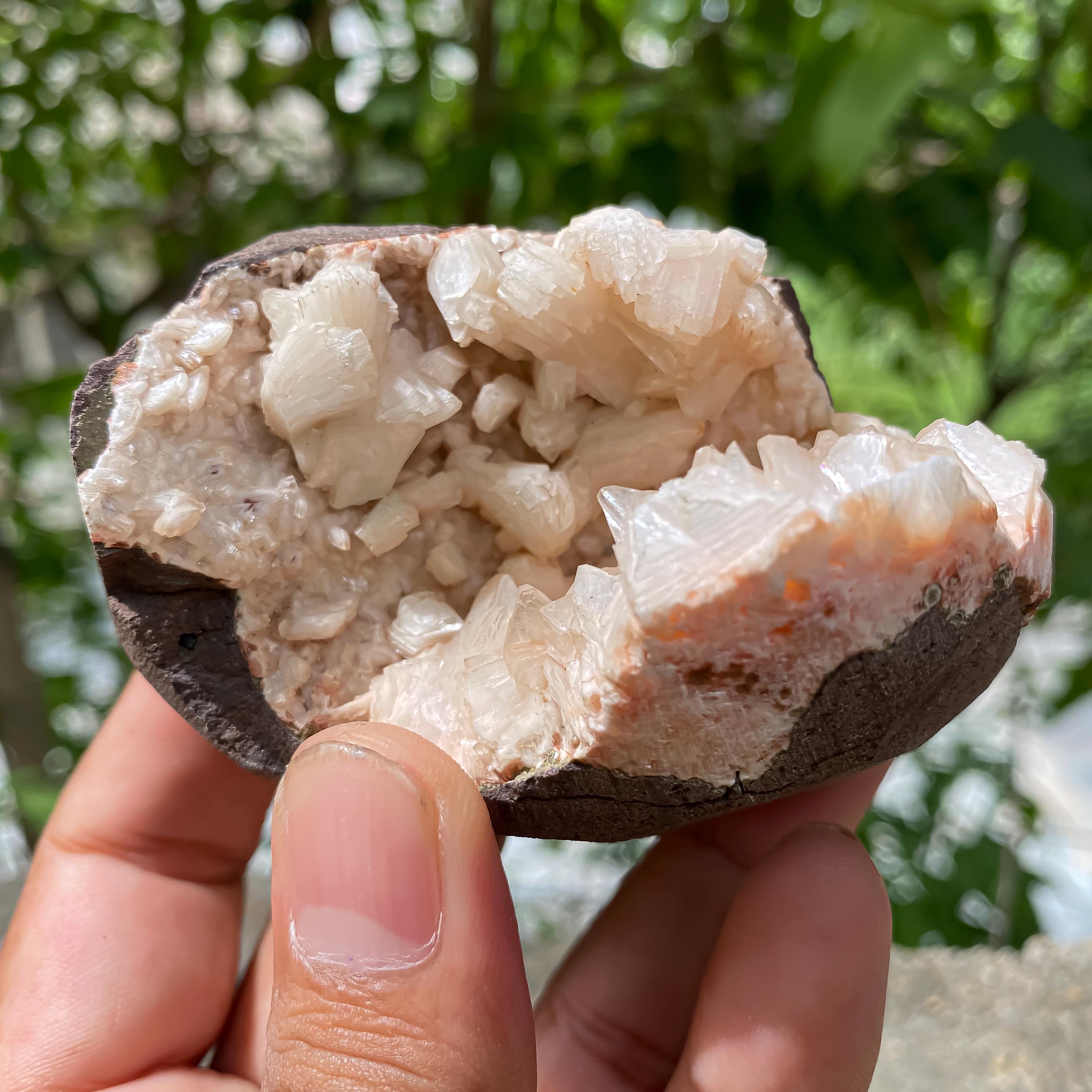 Stillbite Apophyllite Geode Rough - Raw Crystal Cluster for Healing, Energy Work & Spiritual Decor 170gm
